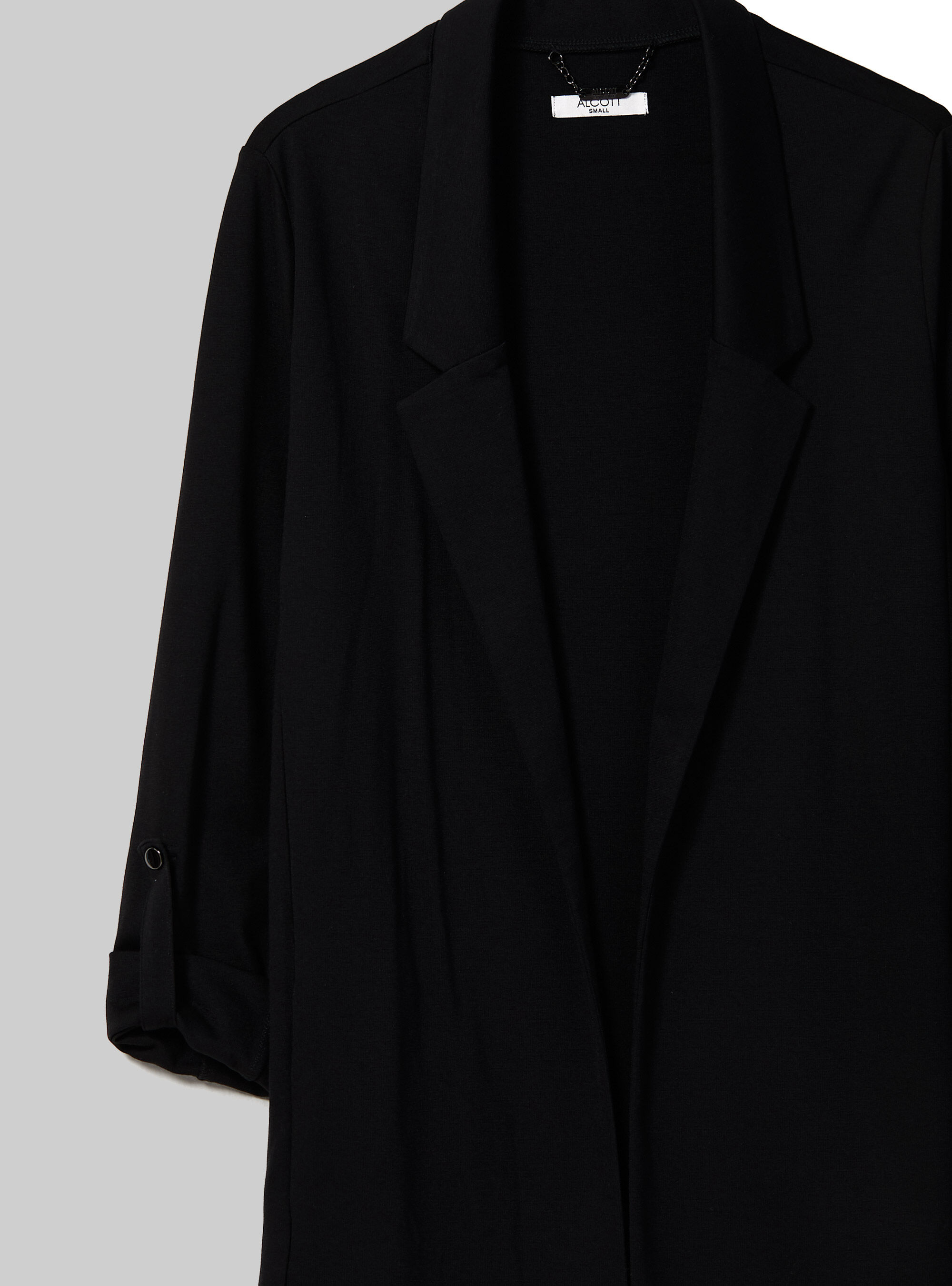 Americana larga lisa, BK1 BLACK