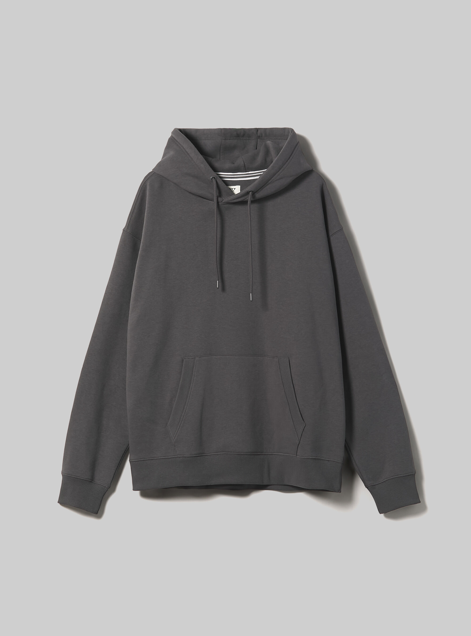Felpa con cappuccio e tasca a marsupio, GY1 GREY DARK