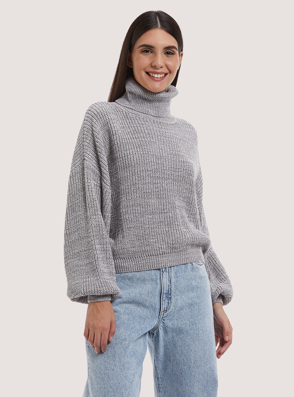 High-necked comfort fit English rib pullover | Alcott | Women's Sweaters