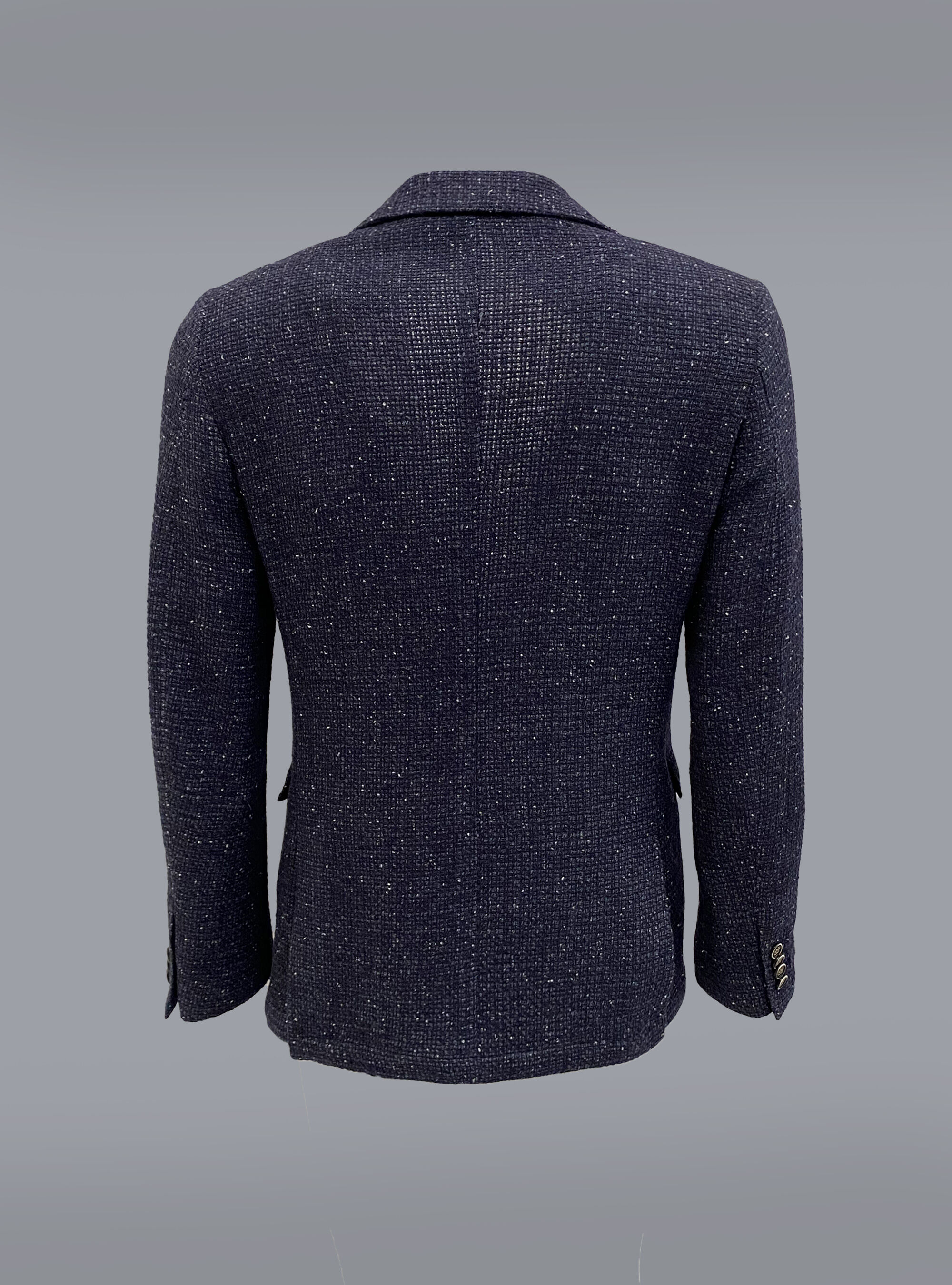 Blazer boucl&eacute; in misto lana, C0204 BLUE