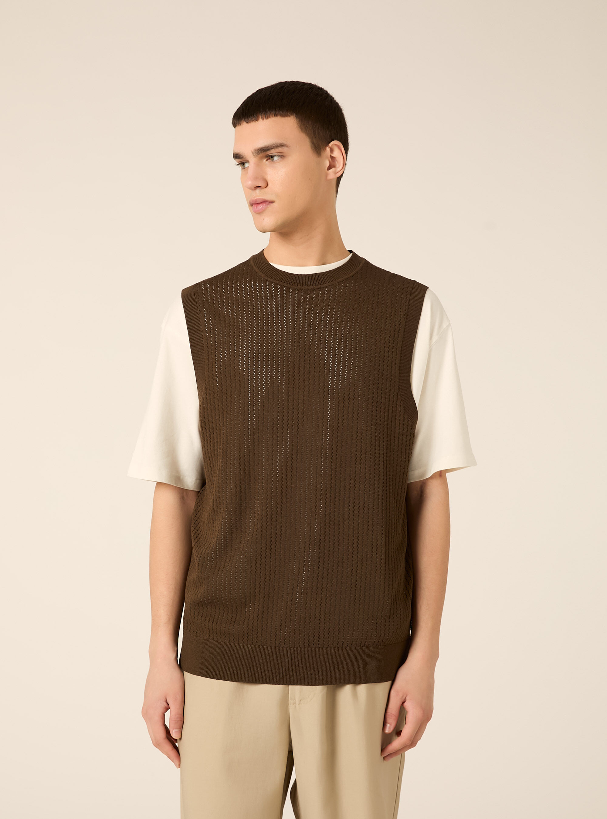 Gilet regular fit in maglia