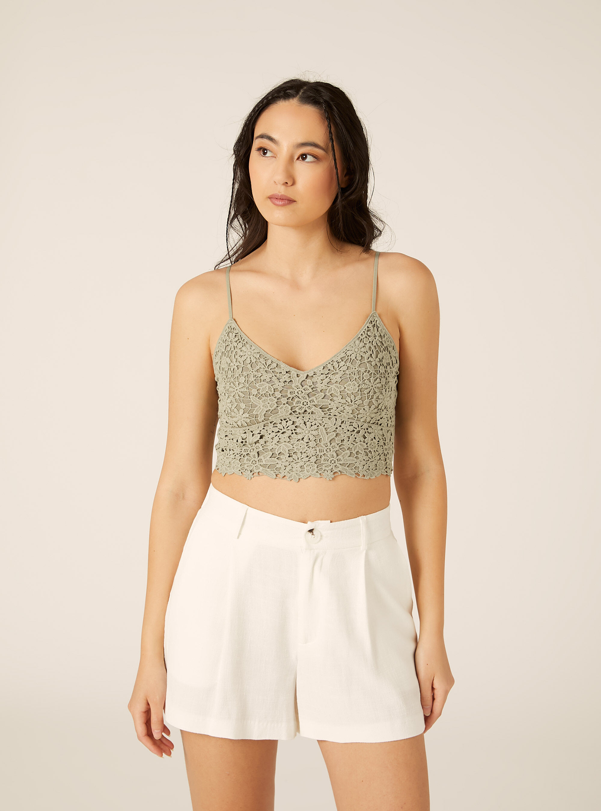 Top crochet con bretelle, KY2 KAKY MEDIUM
