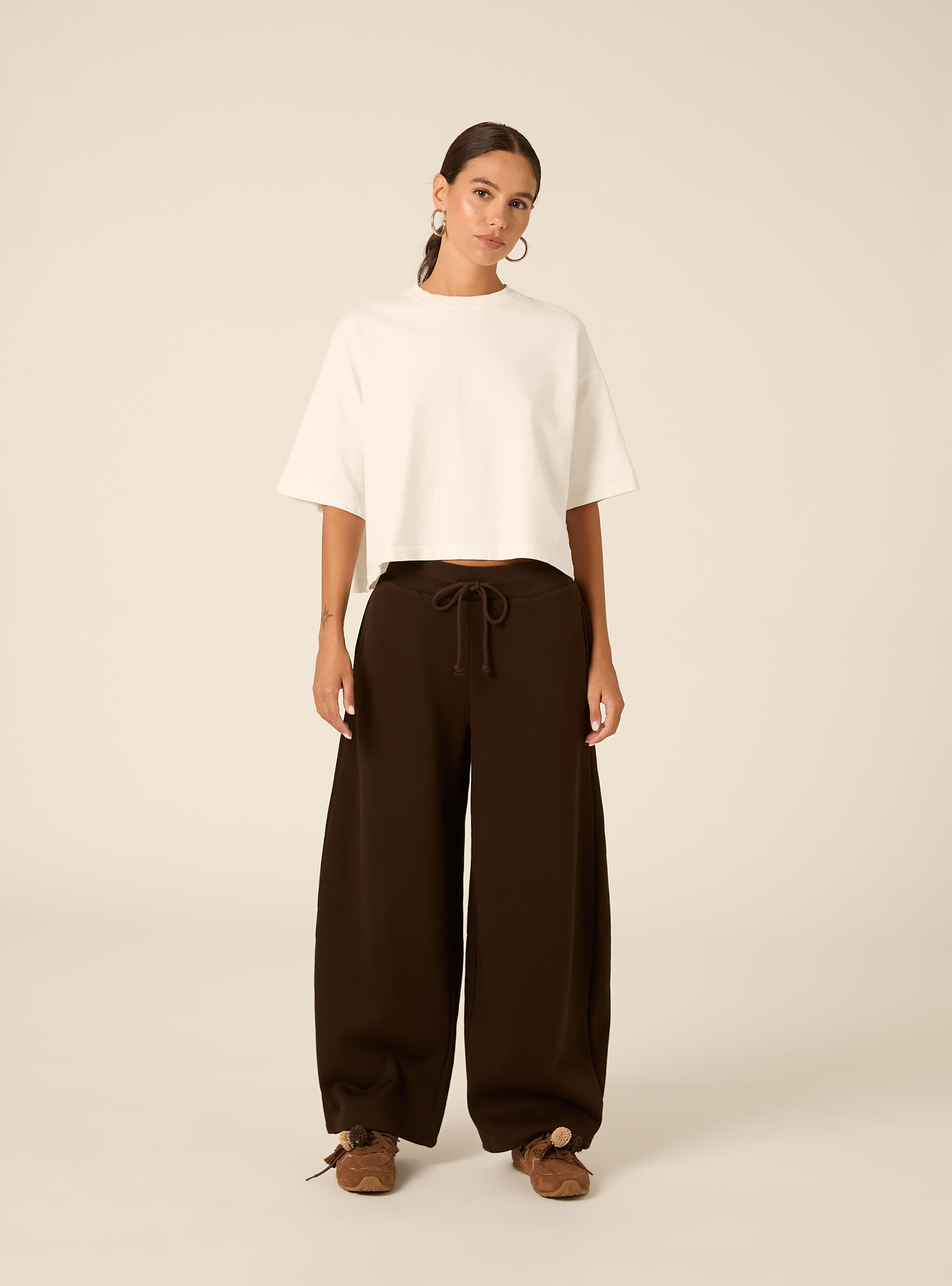 Pantaloni jogger in felpa barrel
