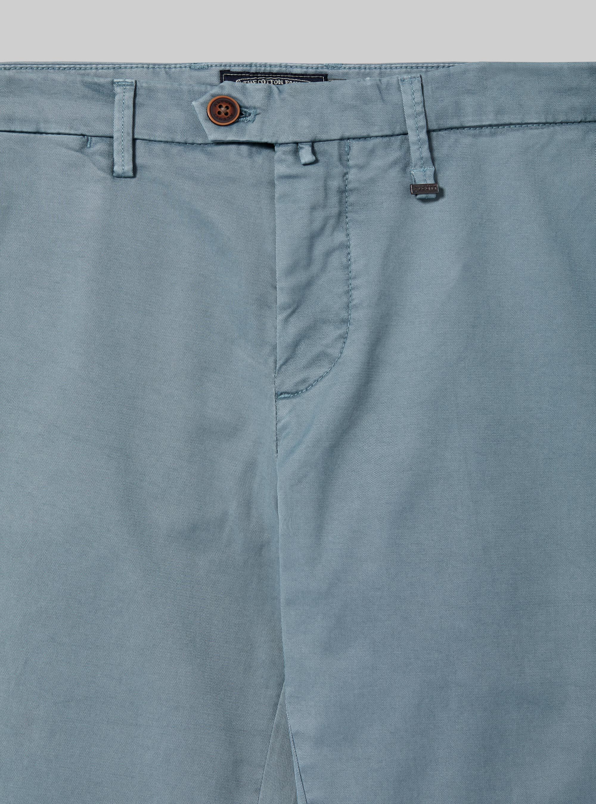 Stretch cotton twill chinos, AZ2 AZURE MEDIUM