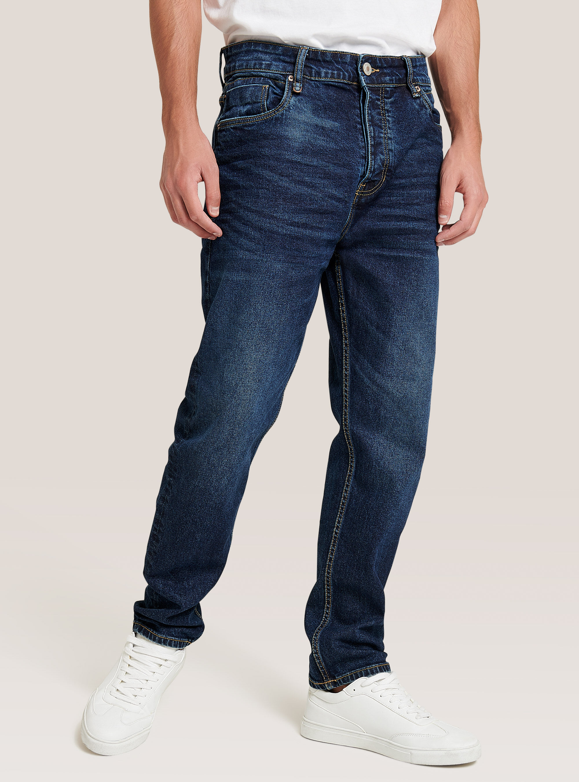 Stretch denim loose fit jeans | Alcott 