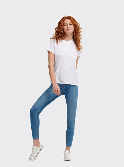 Jeans Alcott cropped super skinny fit a vita alta