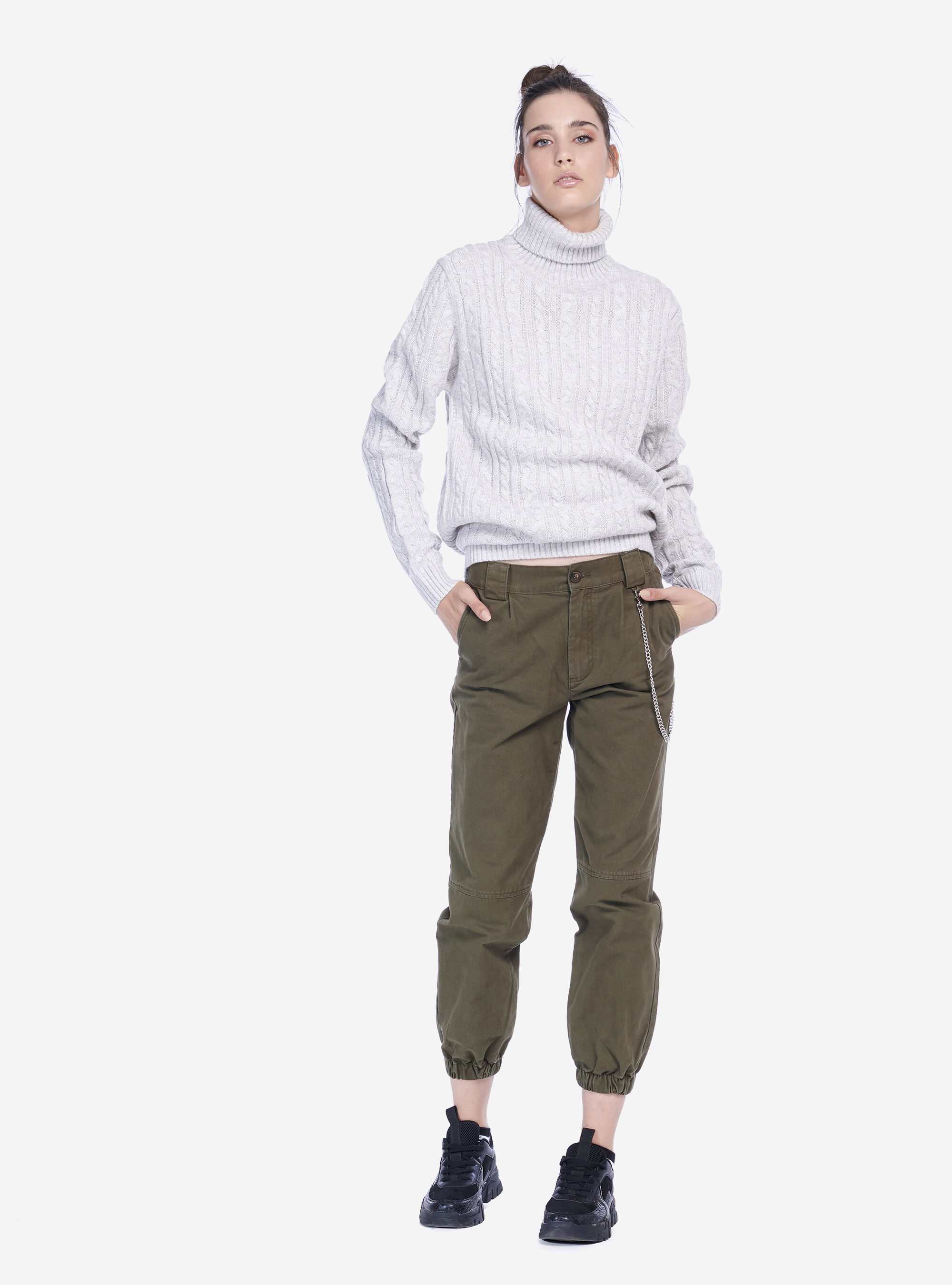 Pantaloni con elastico fondo