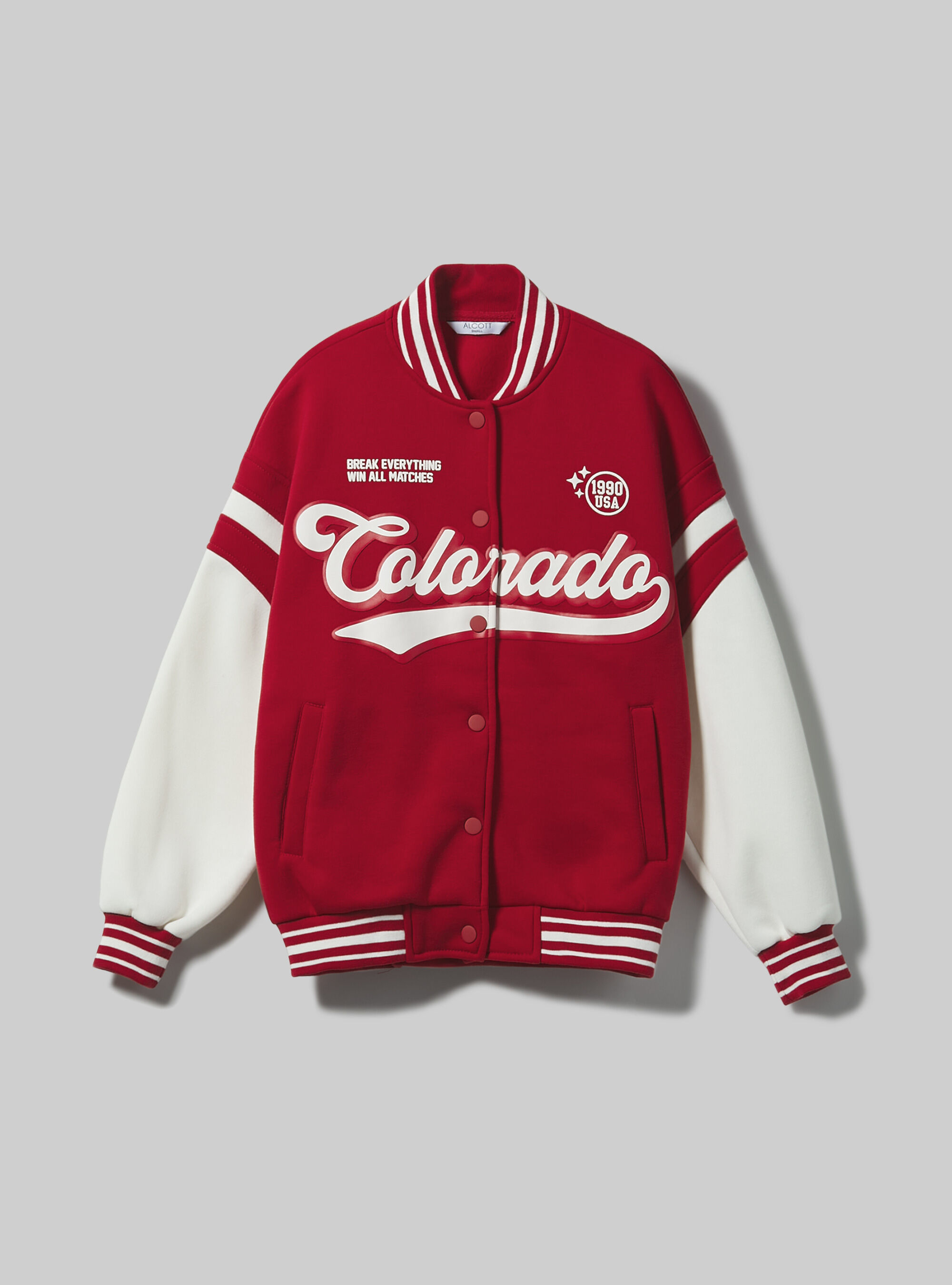 College Bomber Jacket with print Alcott catalog alcott storefront Donna