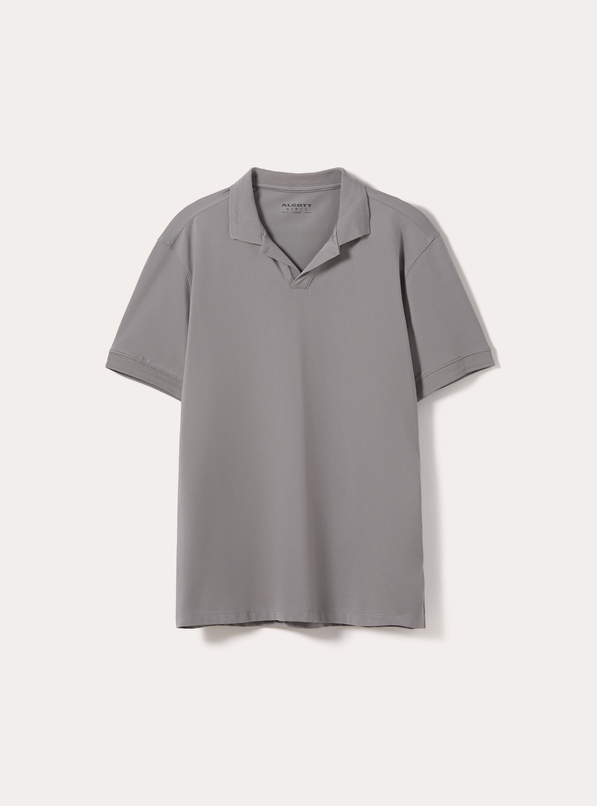 AIRES stretch piqu&eacute; polo shirt, GY2 GREY MEDIUM