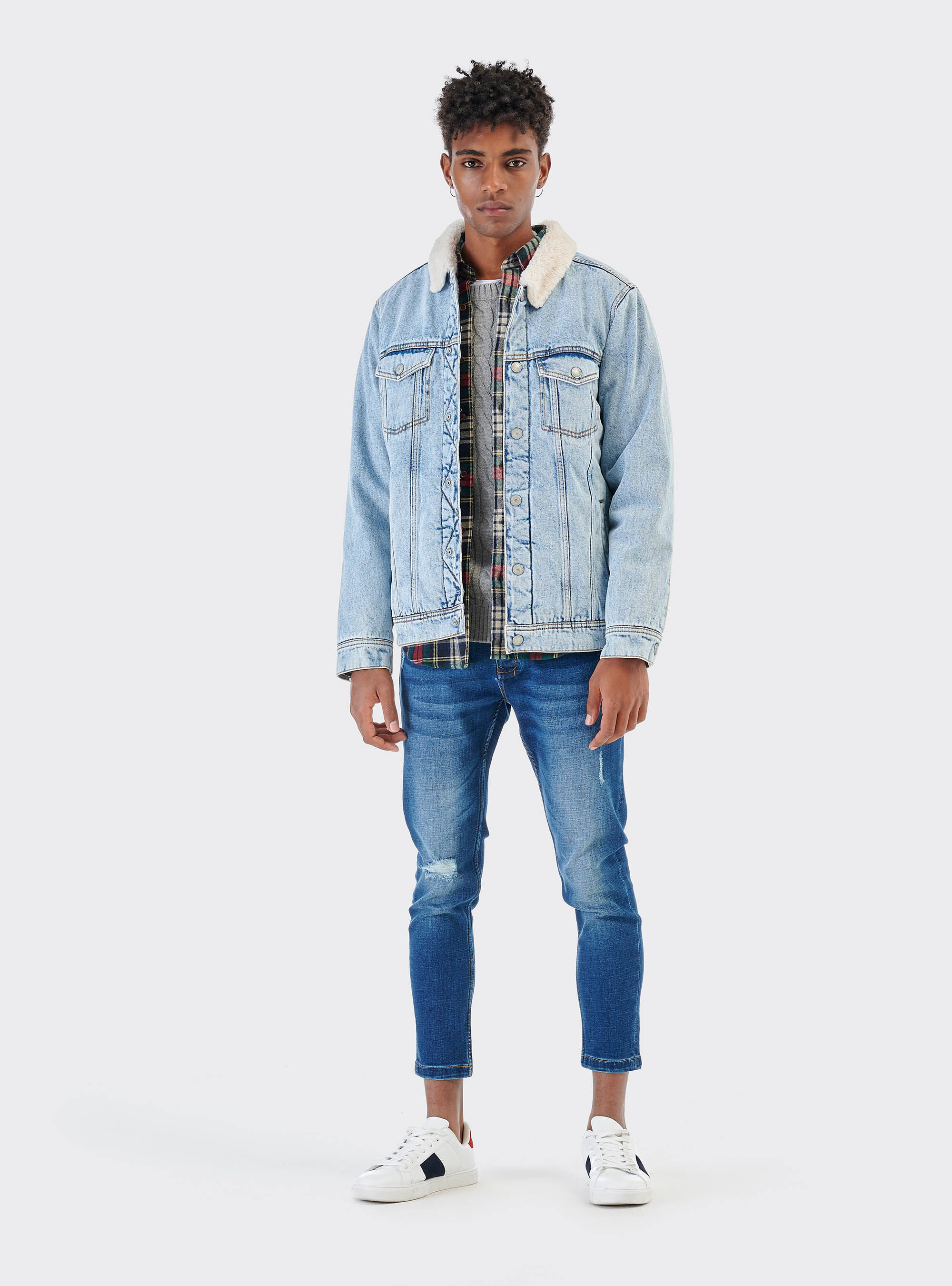 Pull torsad&eacute; en laine m&eacute;lang&eacute;e, C146 GREY MEL