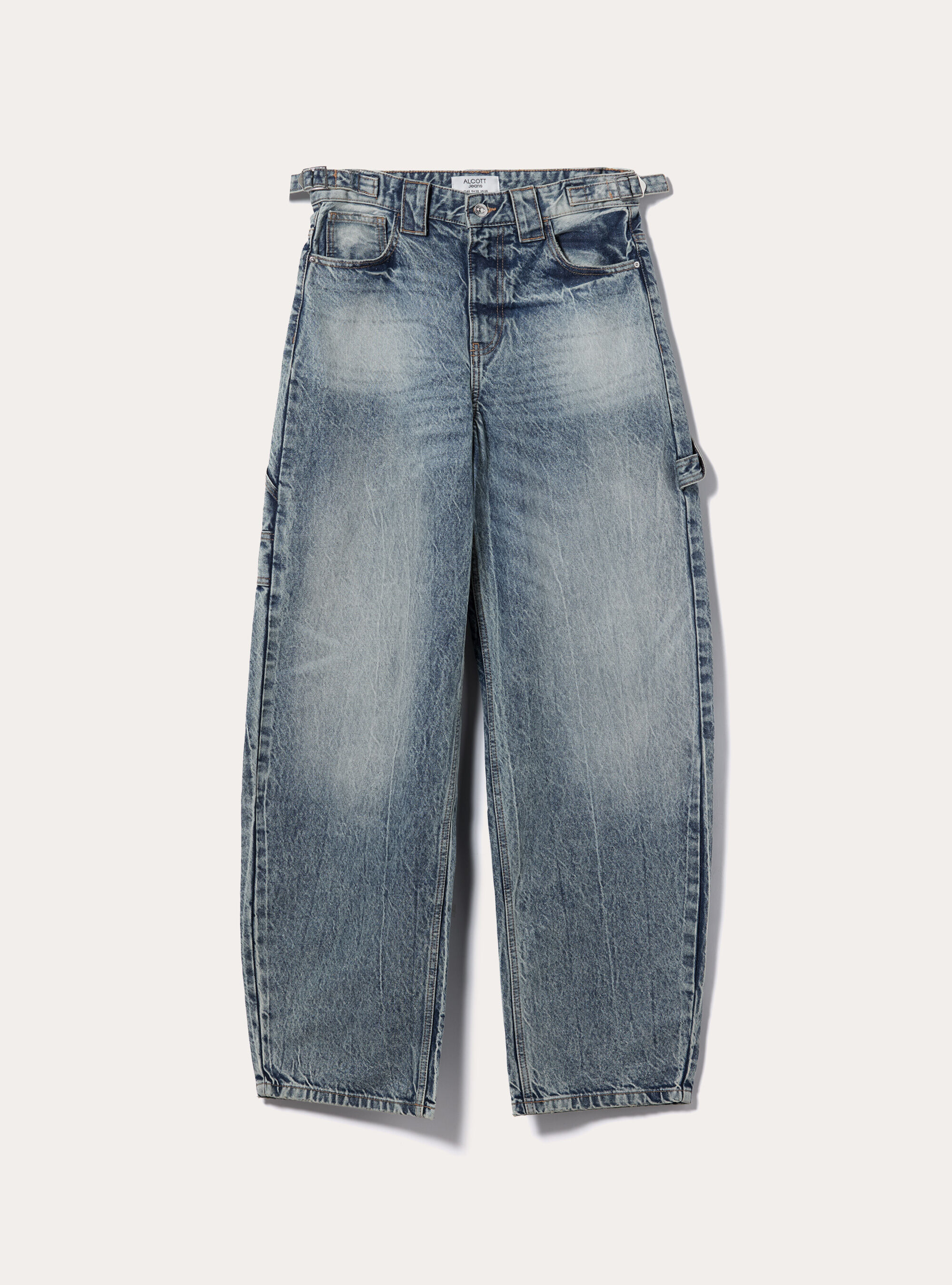 Carpenter balloon jeans with adjustable waist