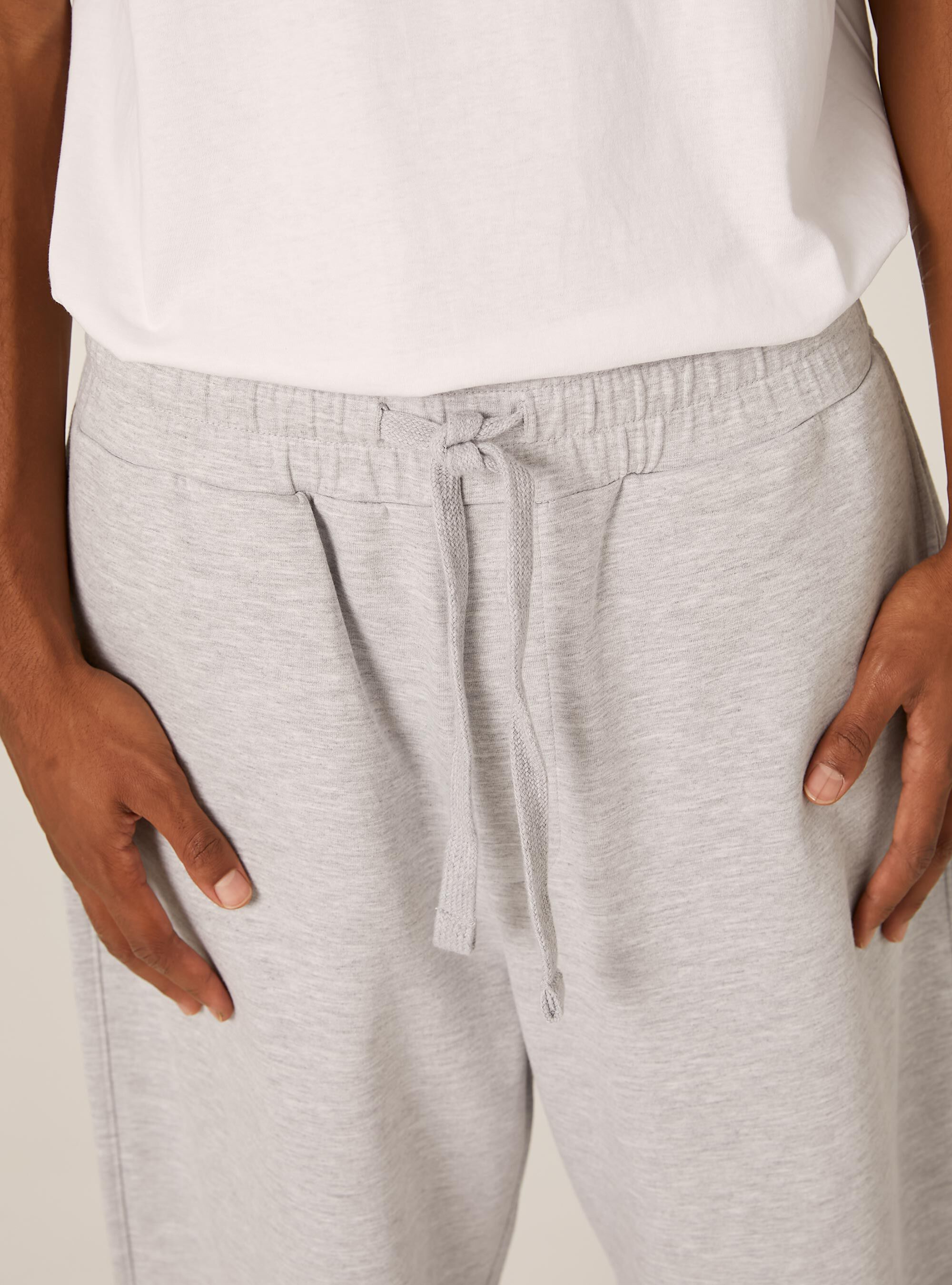 Pantalon jogger barrel soft touch, MGY2 GREY MEL MEDIUM