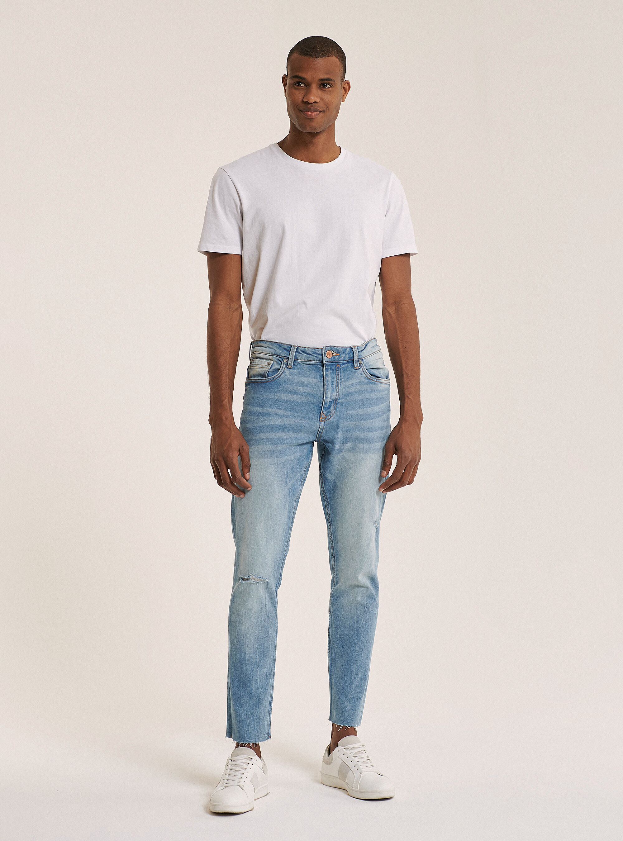 Jeans slim fit raw cut