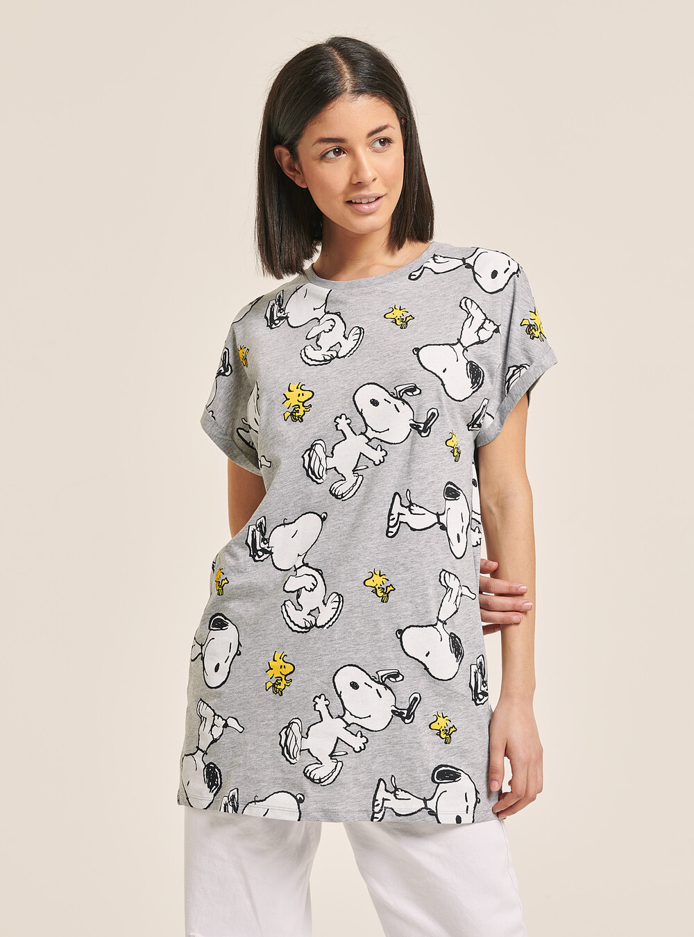 MAGLIETTA CON STAMPA SNOOPY PEANUTS™ - Bianco MAGLIETTA CON STAMPA SNOOPY PEANUTS™ - Bianco