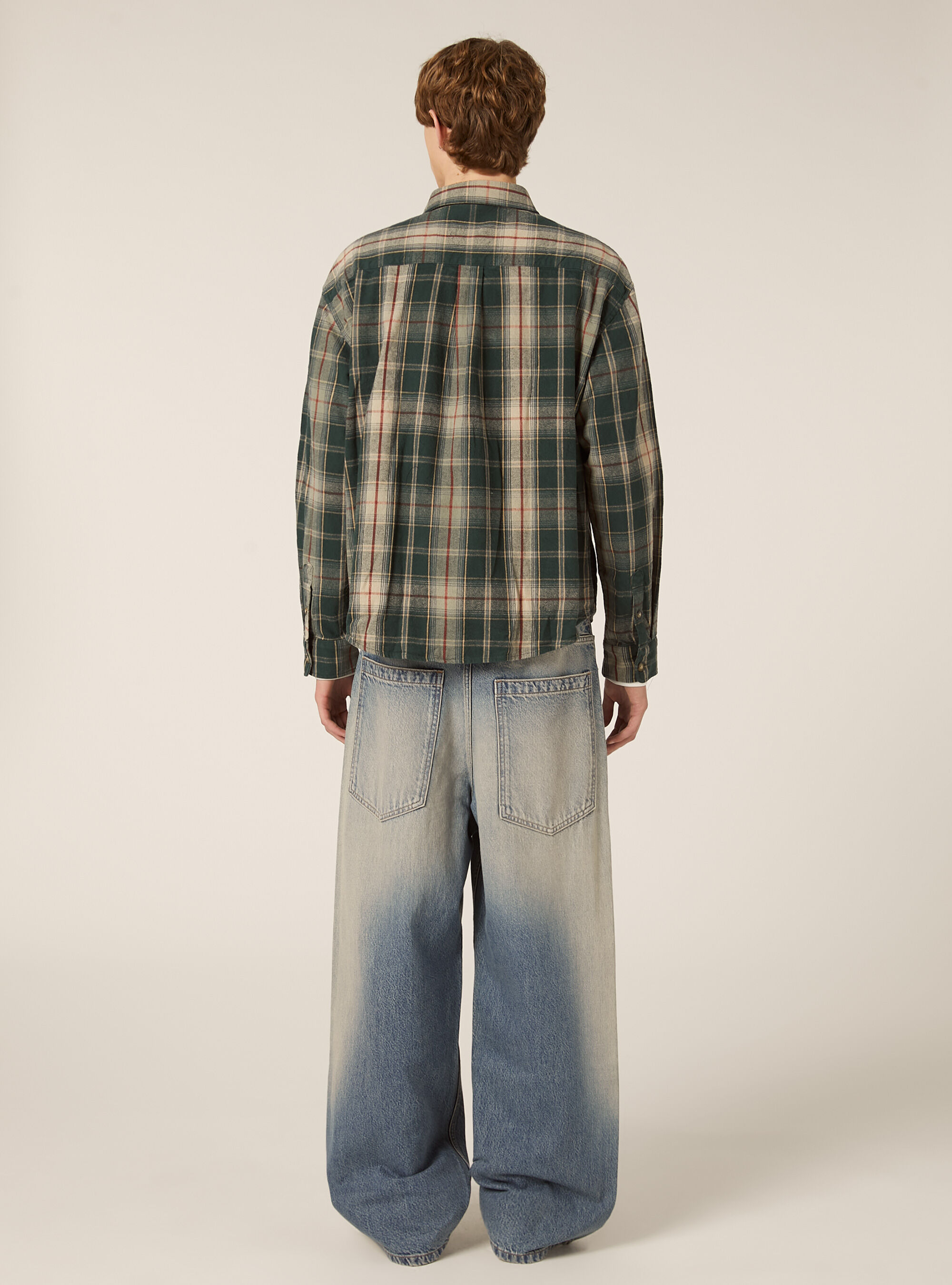 Karierte Hemdjacke aus Flanell, GN1 GREEN DARK