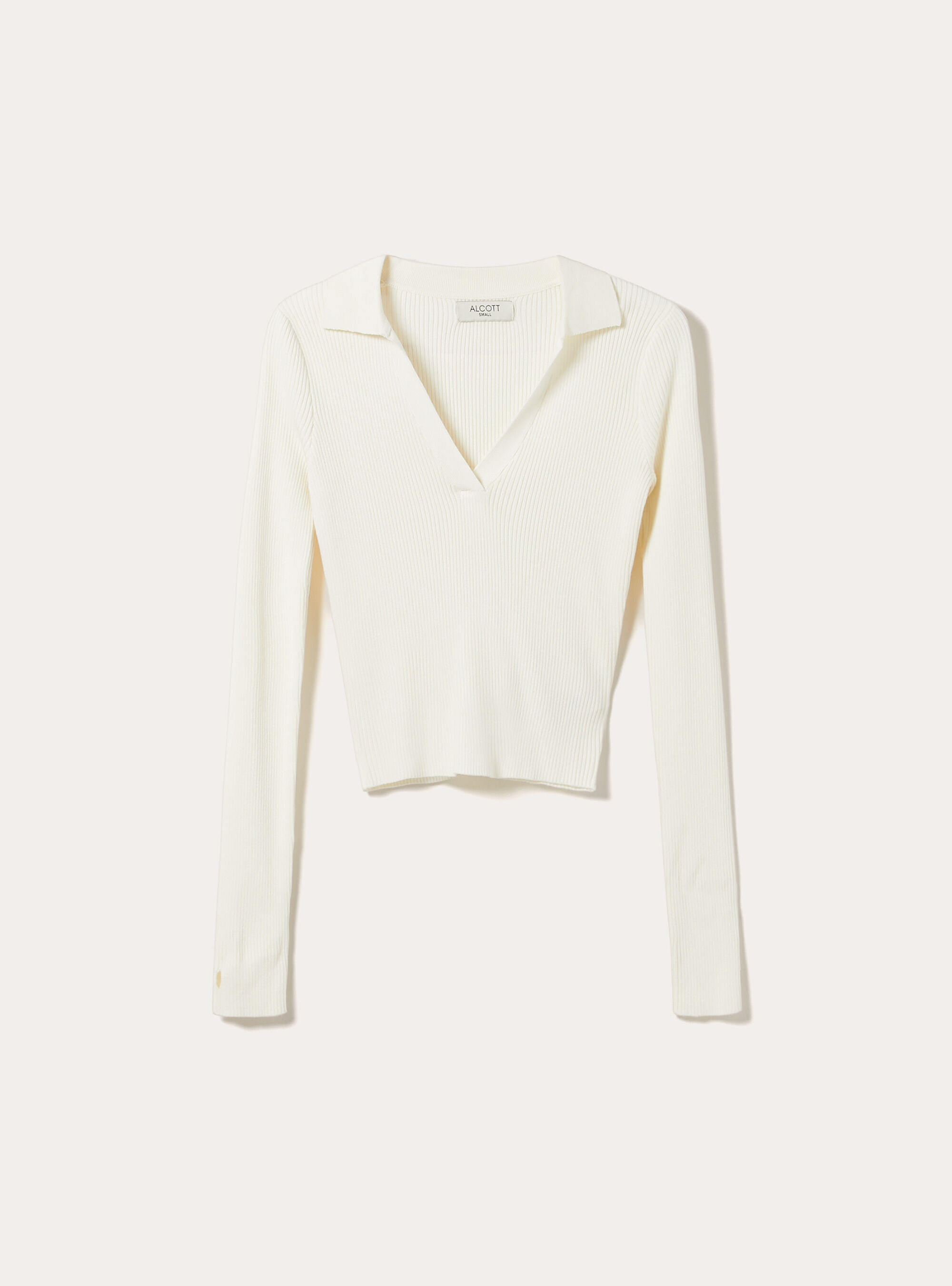 Polo de punto acanalado, WH2 WHITE