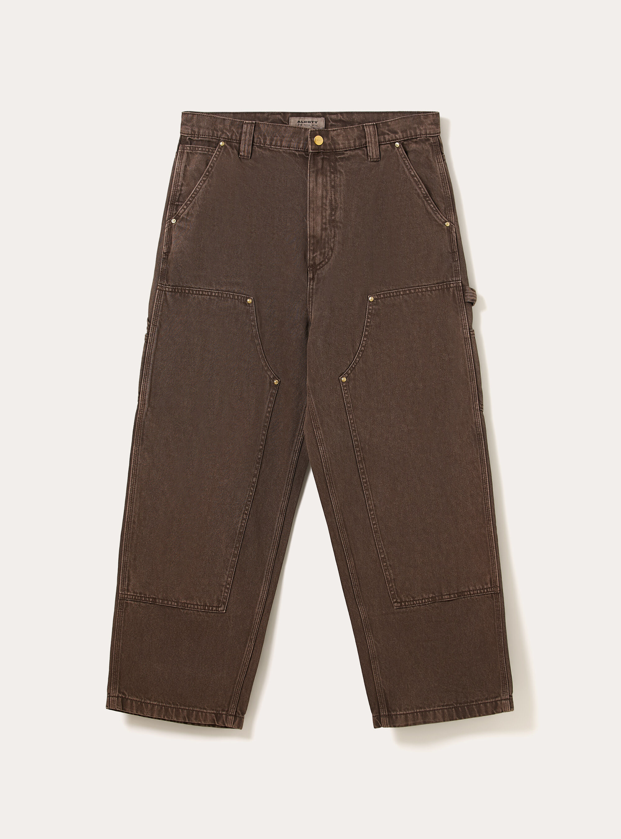 Carpenter in denim colorato, BR2 BROWN MEDIUM