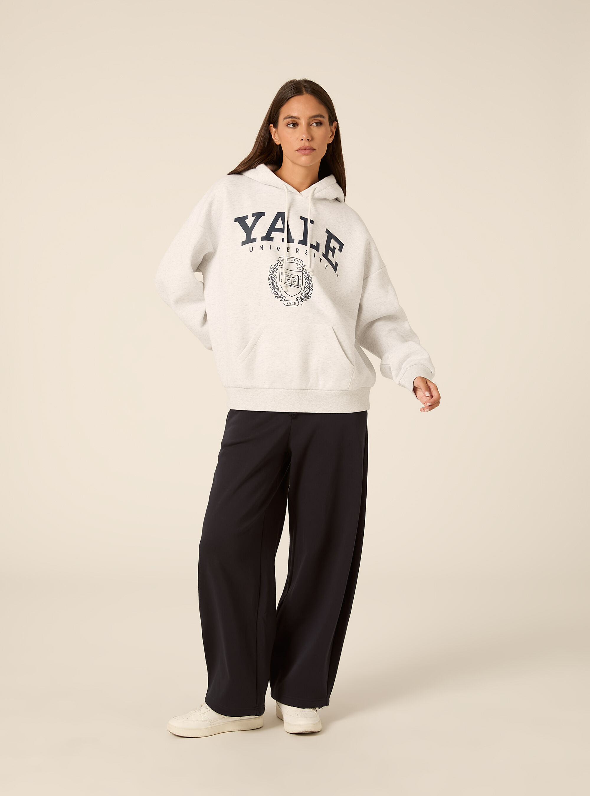 Felpa cappuccio over yale