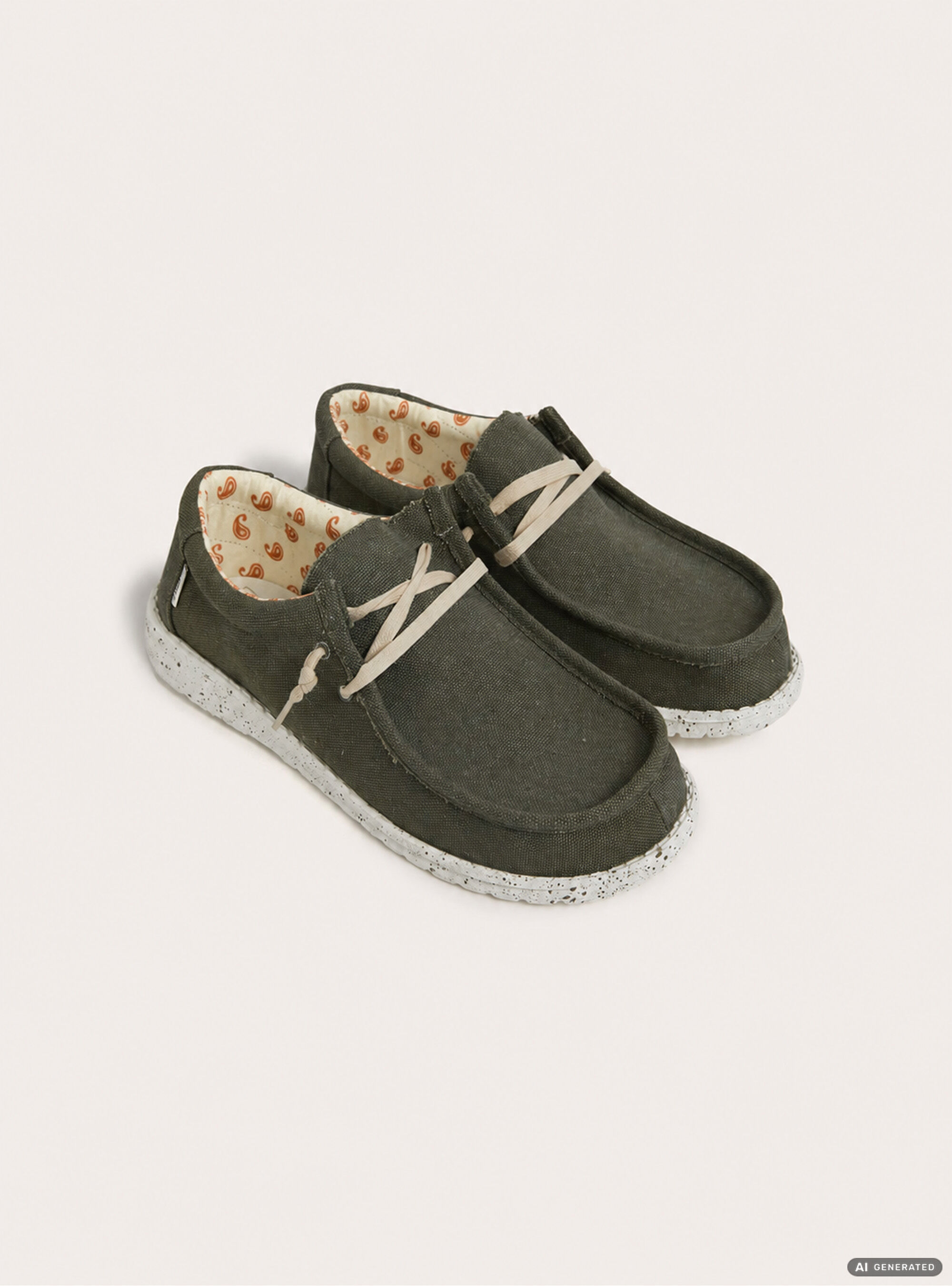 Zapatos Mocas&iacute;n de Lona con Cordones