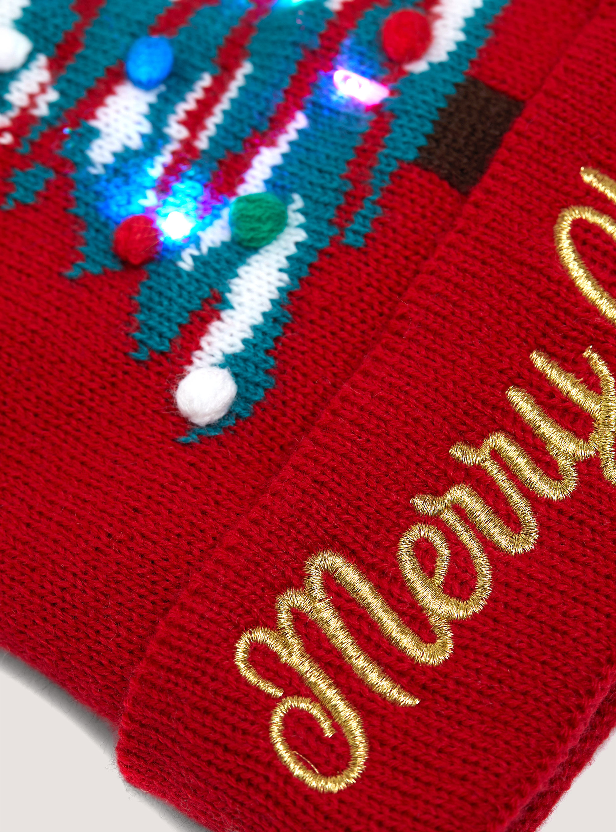 Christmas Collection hat with lights, RD2 RED MEDIUM