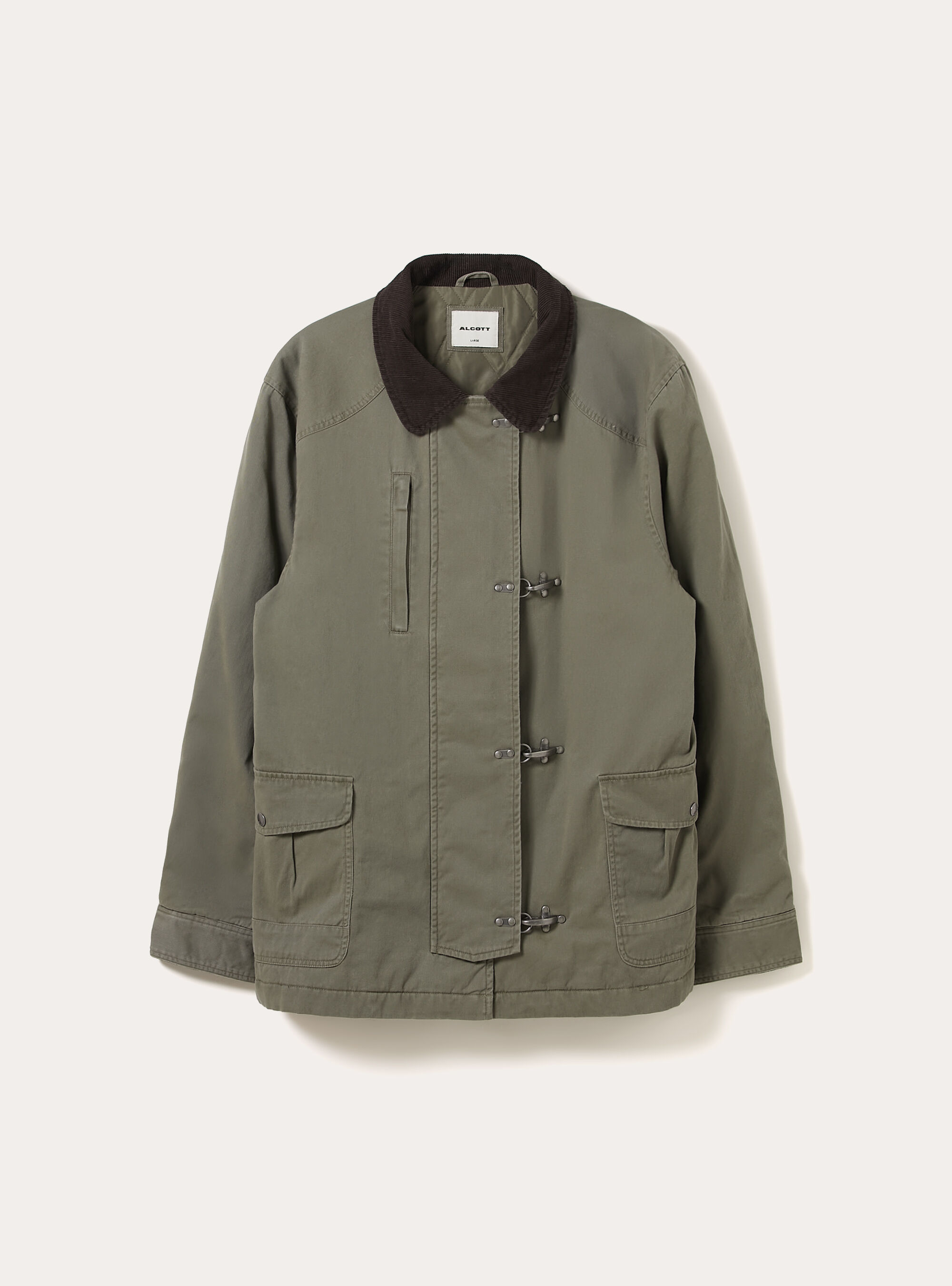 Giubbotto con alamari e collo in velluto, KY2 KAKY MEDIUM