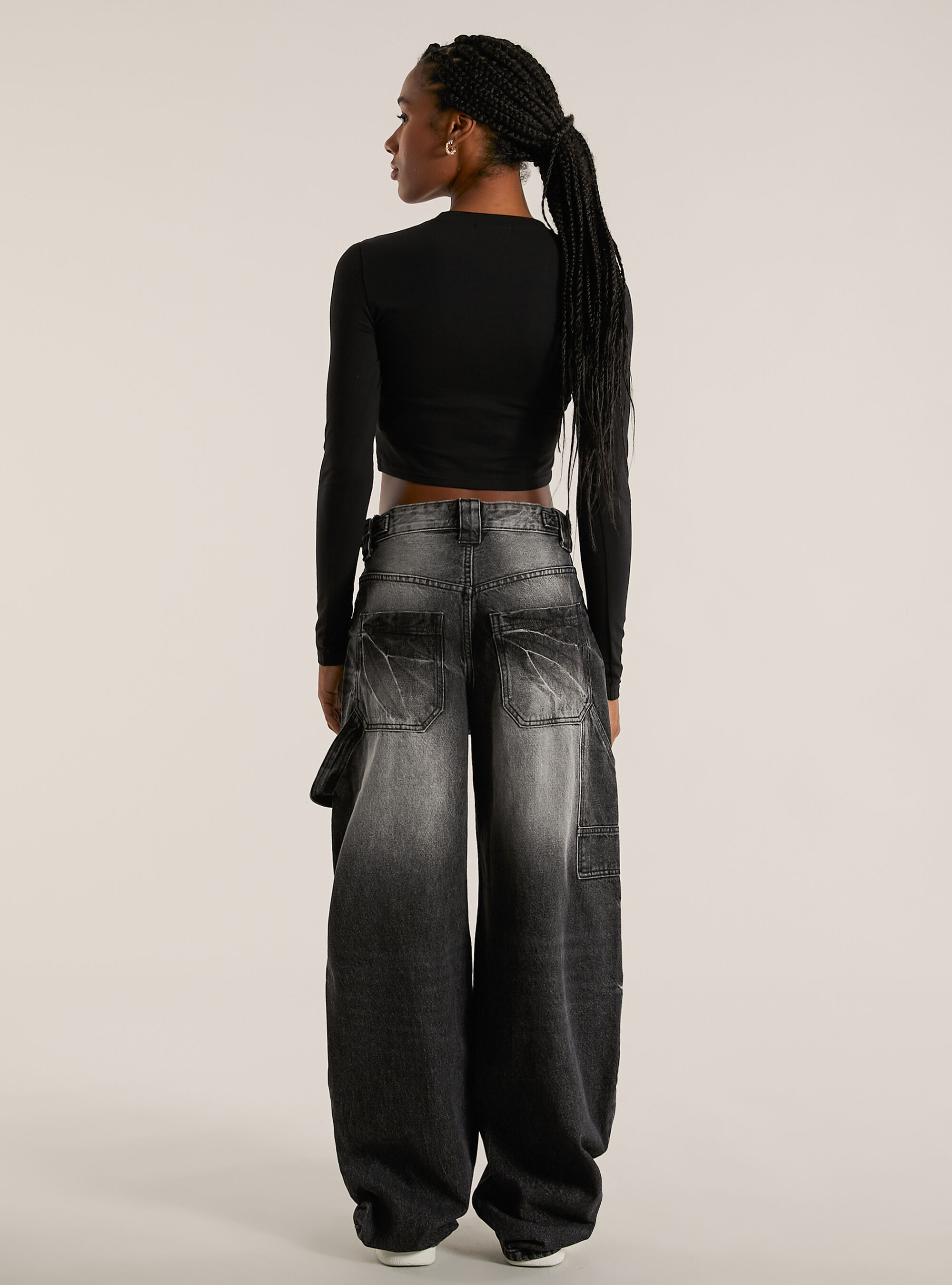 Carpenter balloon jeans with adjustable waist