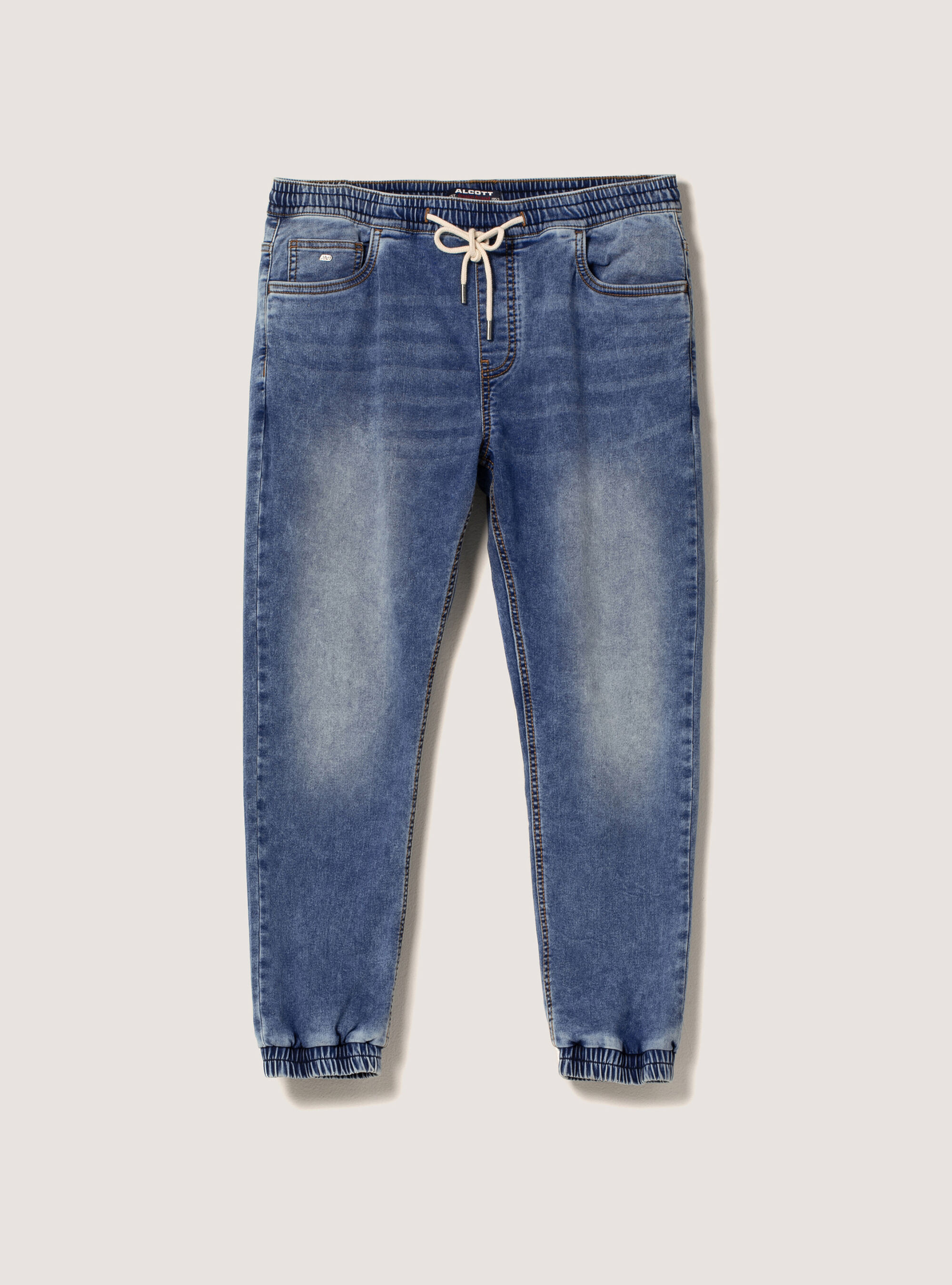 Pantalon de jogging en denim stretch, D003 MEDIUM BLUE