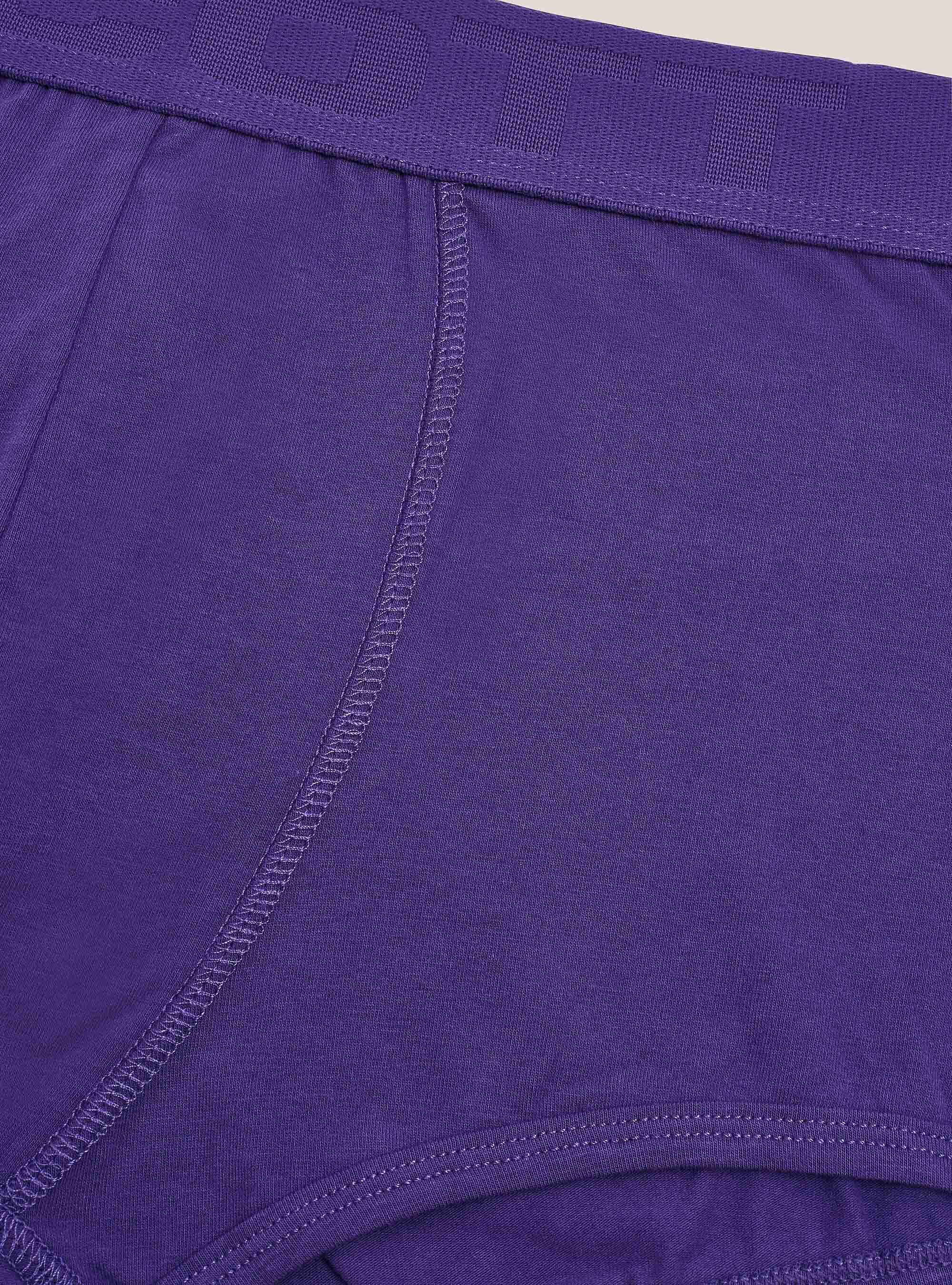 Boxer in cotone elasticizzato con logo, VI2 VIOLET MEDIUM