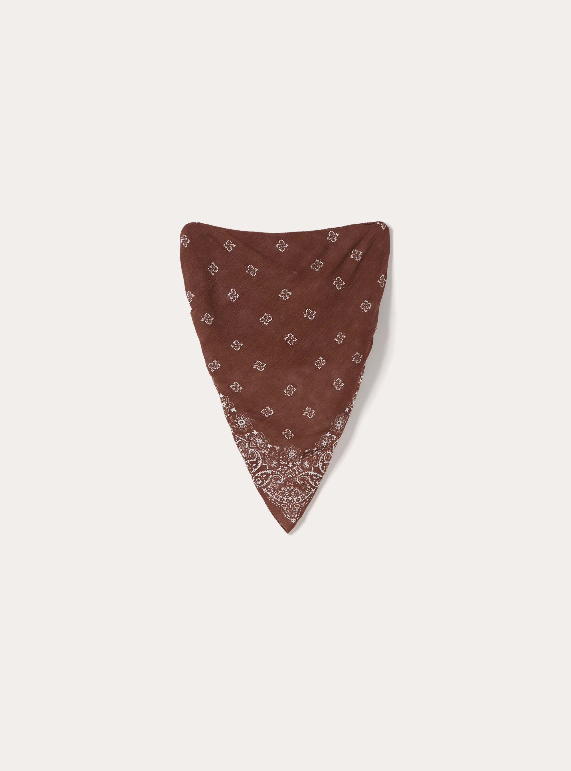 Paisley Print Bandeau Top, BR2 BROWN MEDIUM