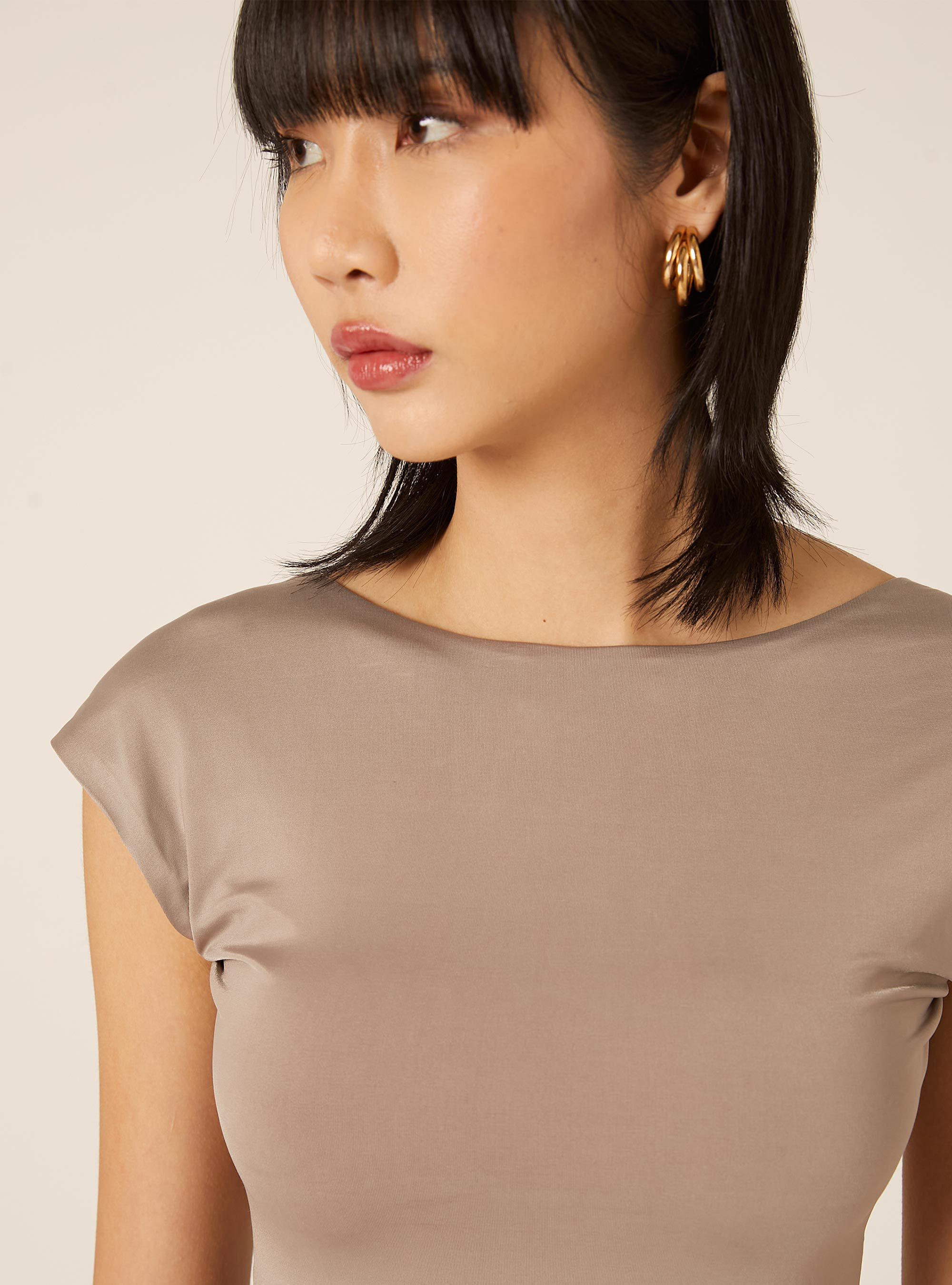 Maglietta con schiena scoperta, SA1 SAND DARK