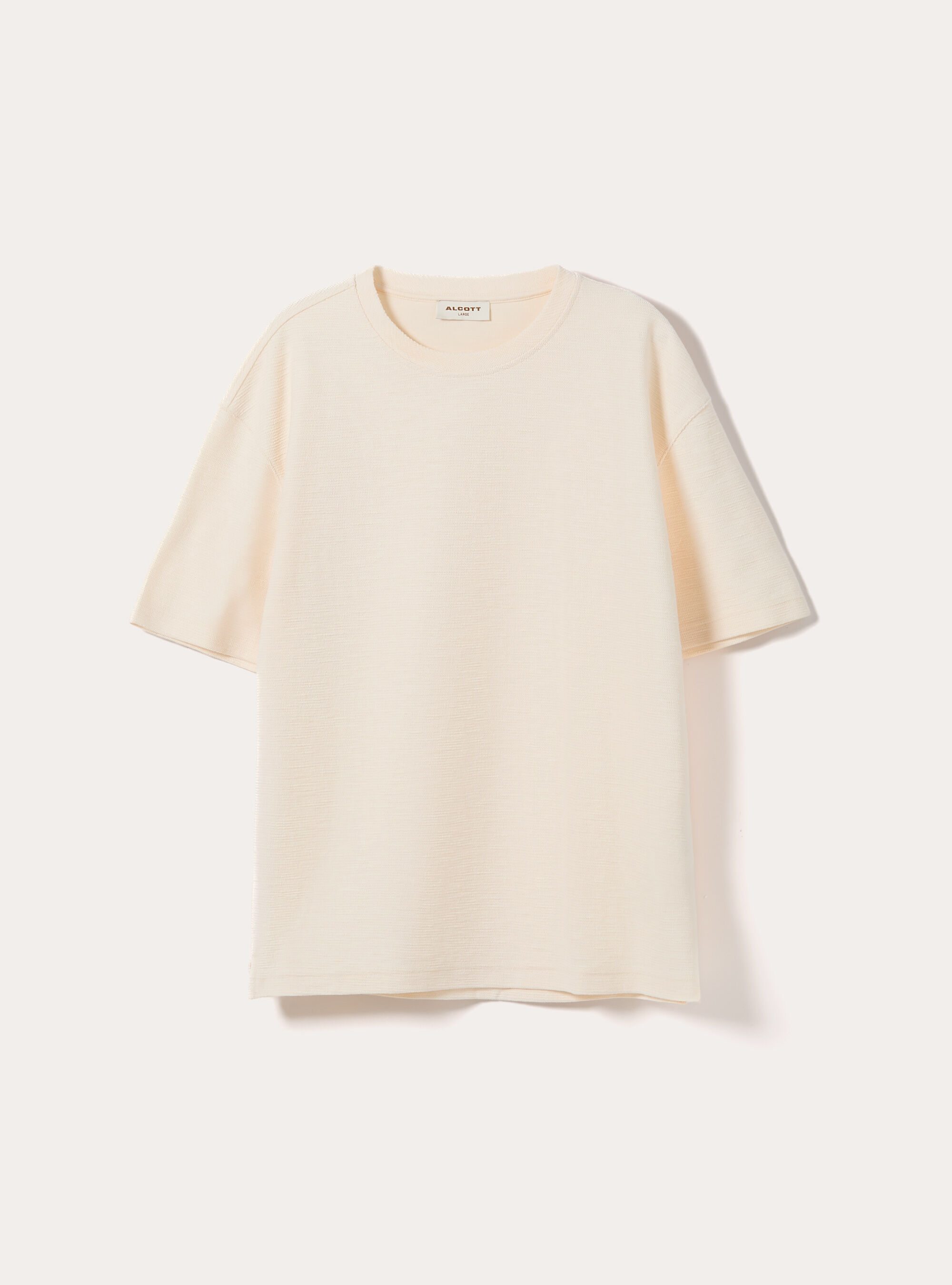 T-shirt in interlock waffle, WH2 WHITE