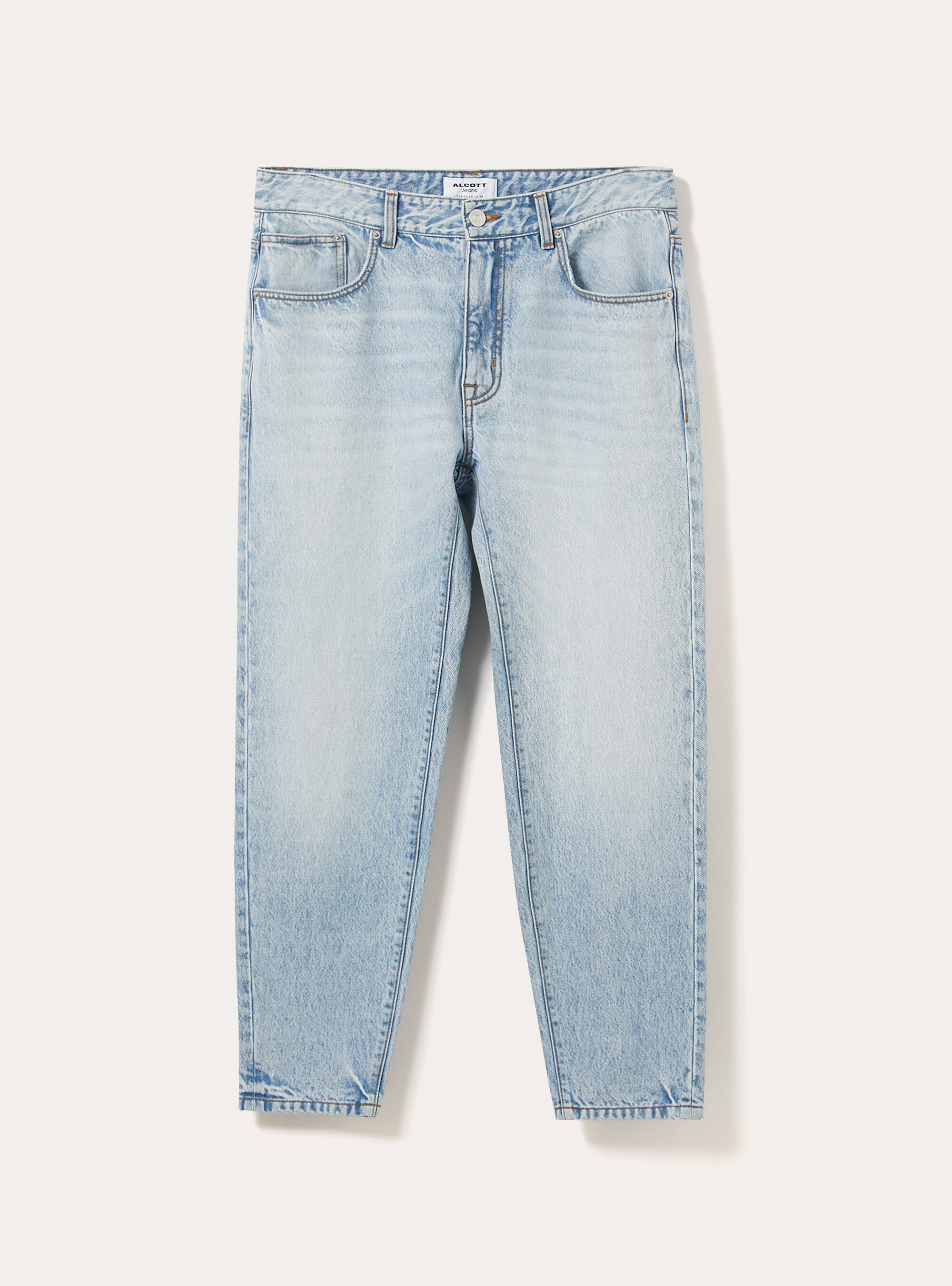 Pantaloni in denim loose fit, D007 LIGHT AZURE