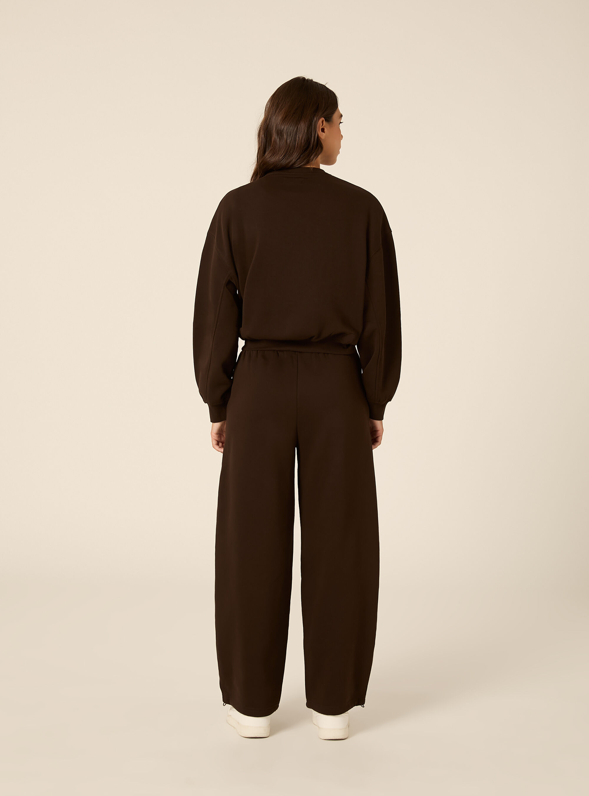 Felpa girocollo, BR1 BROWN DARK