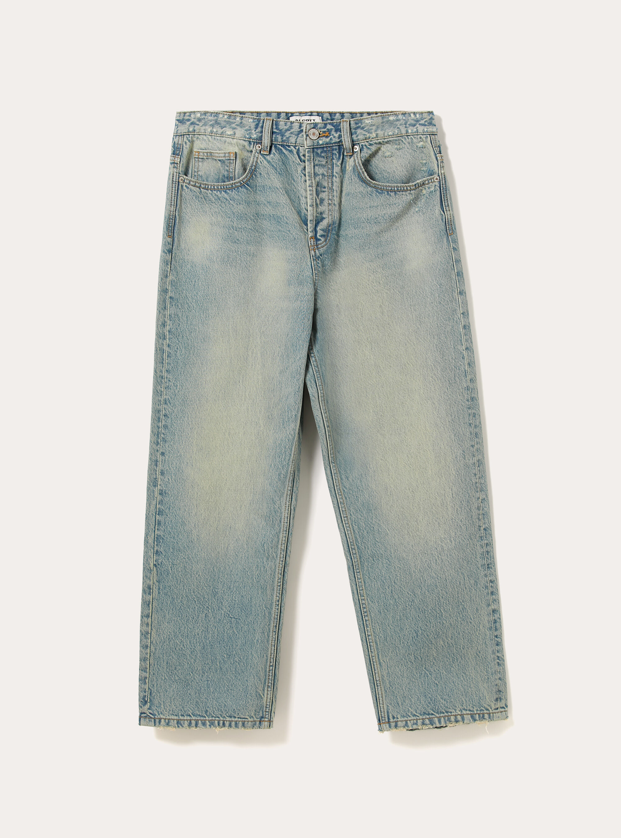 Jeans coupe droite, D006 AZURE