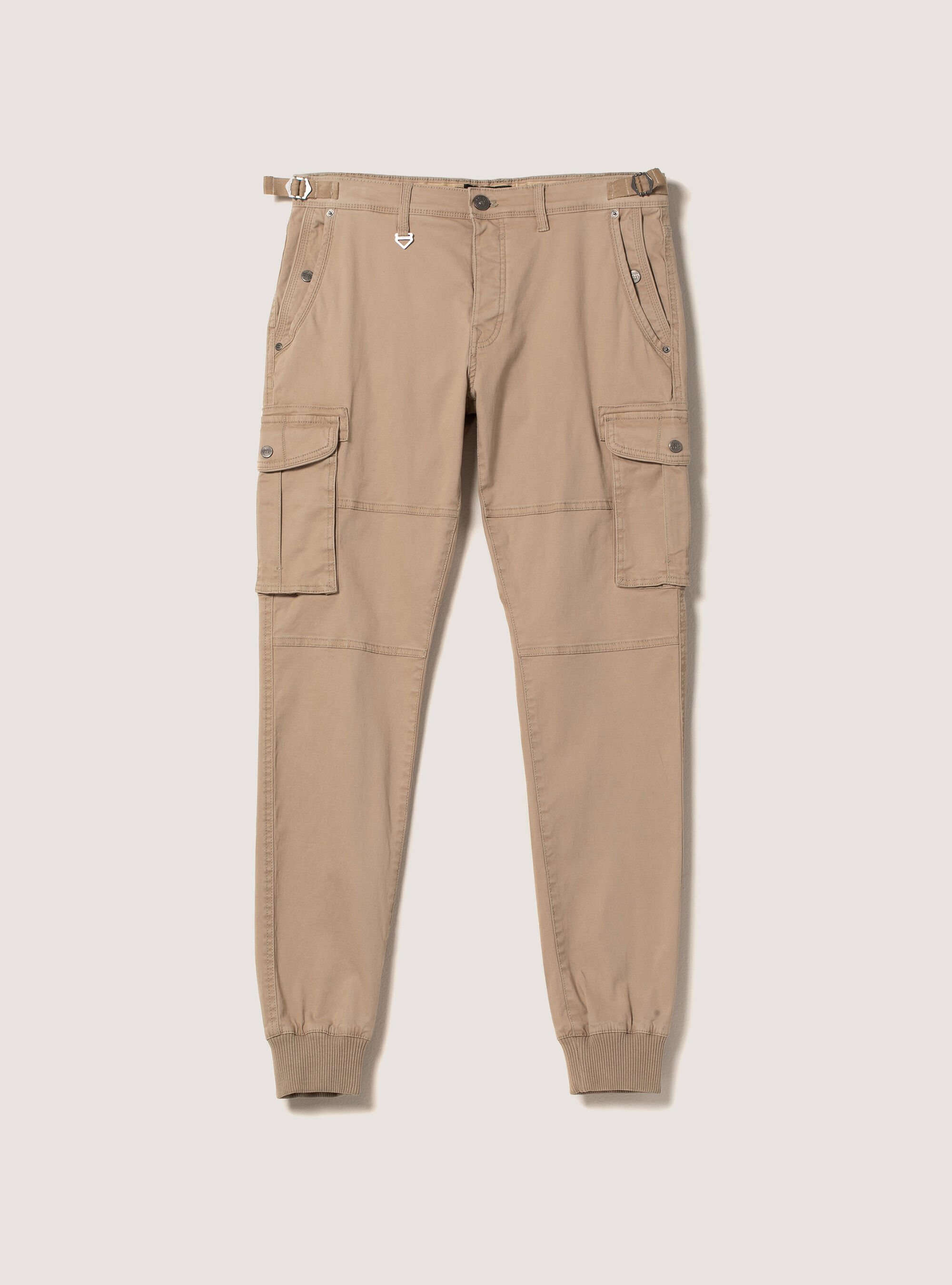 【BAON】Onbes banding cargo pants Cotton cargo trousers with elastic band