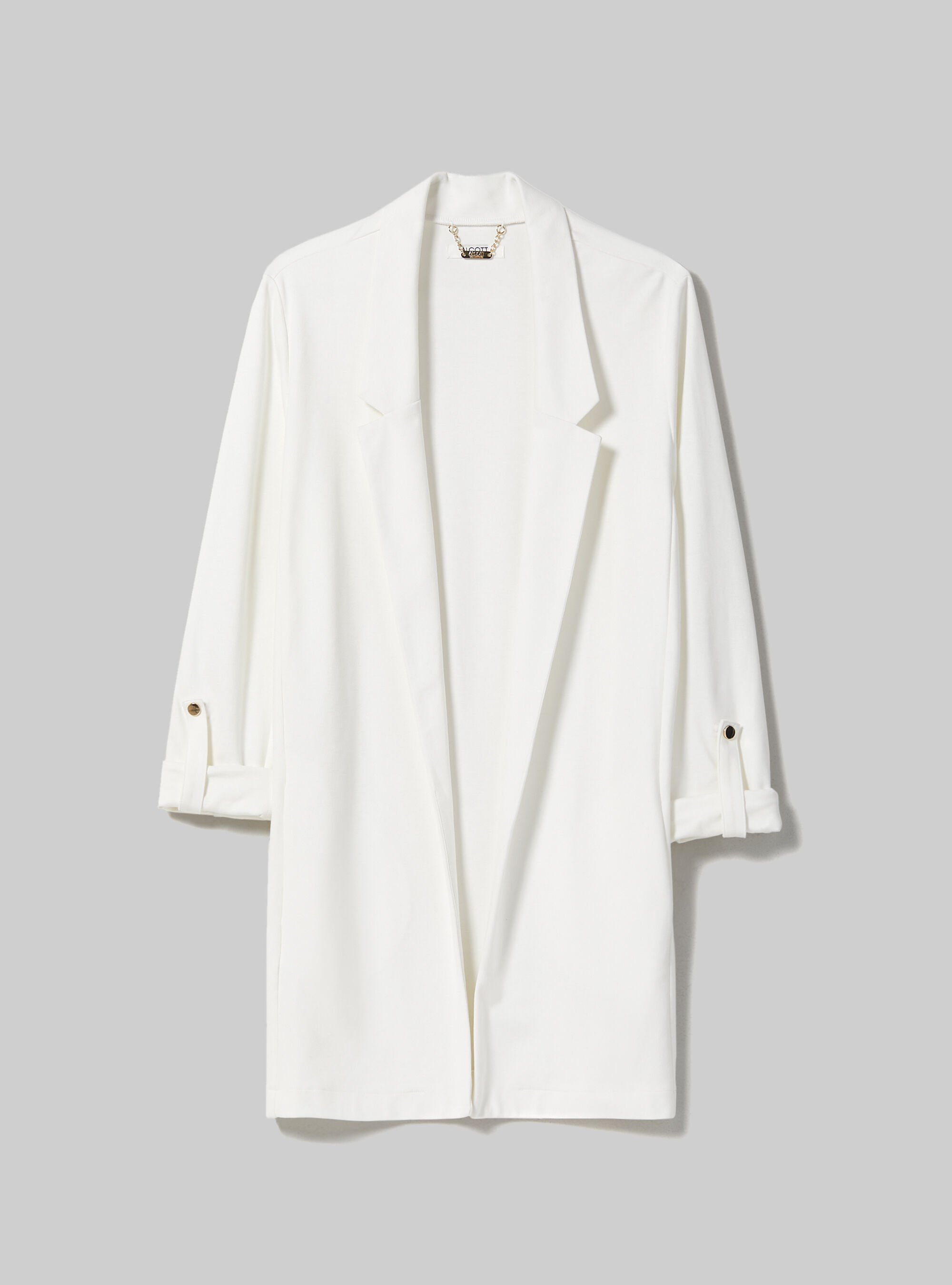 Americana larga lisa, WH1 OFF WHITE