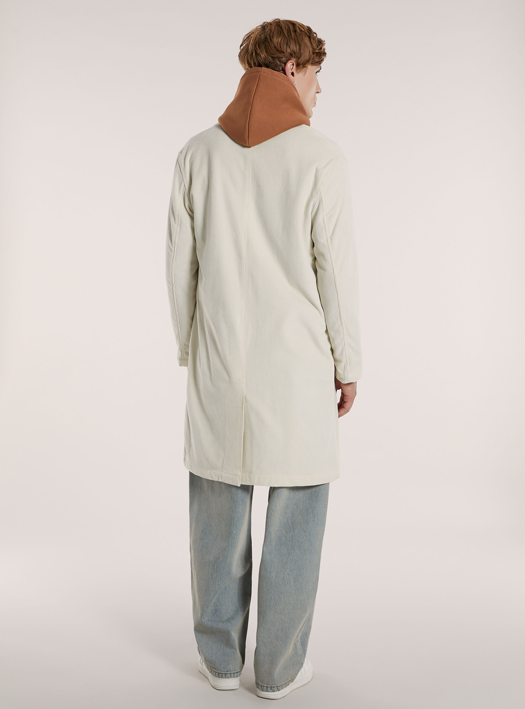 Ungef&uuml;tterter Samtmantel, WH1 OFF WHITE