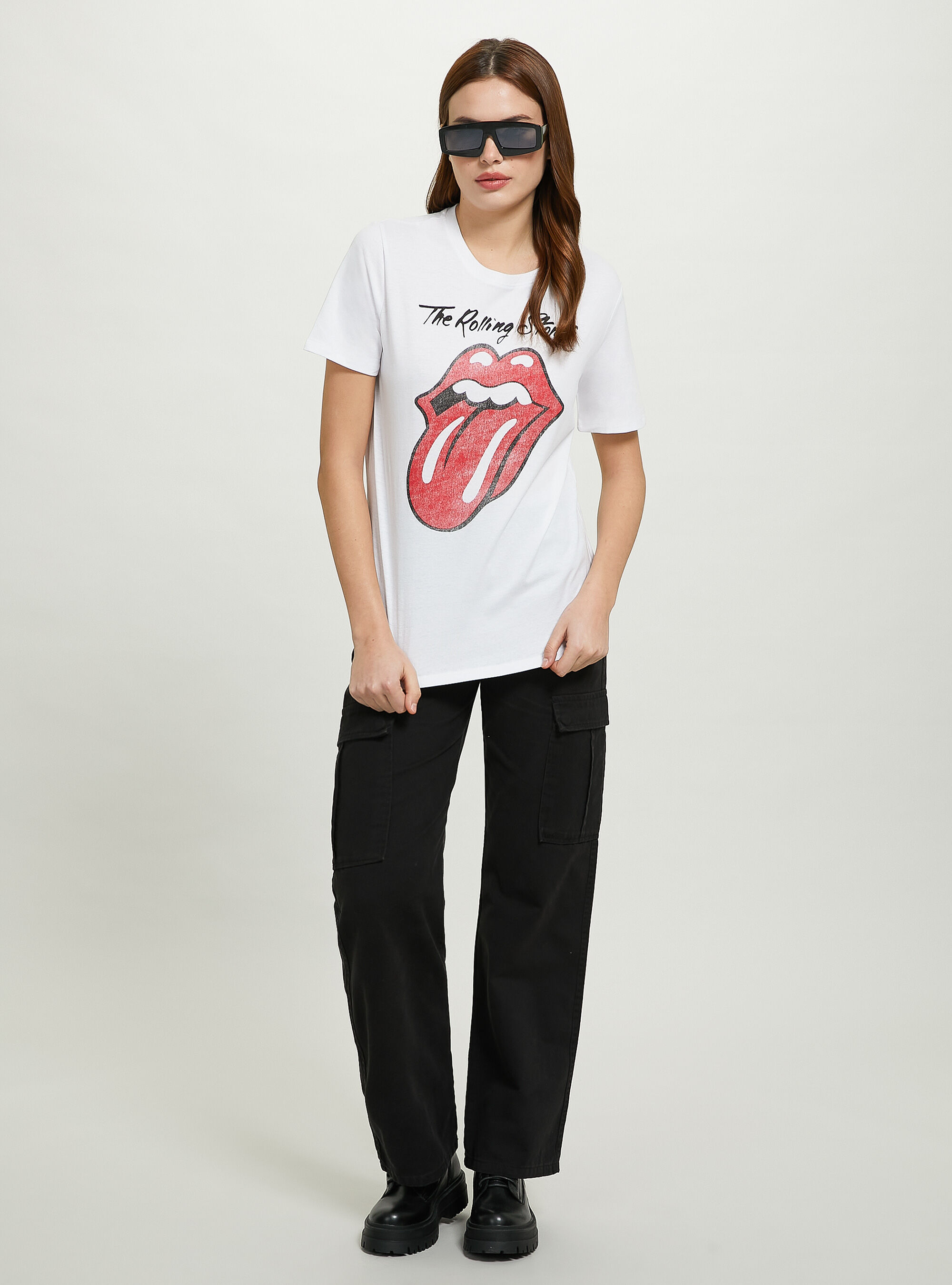 Stradivarius camiseta new arrivals rolling stones