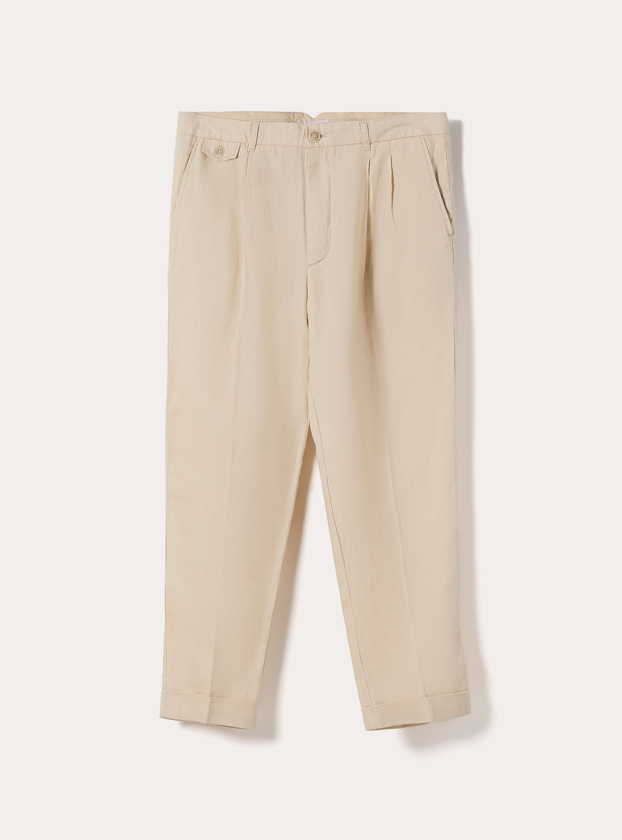 Chinos in lino, BG3 BEIGE LIGHT