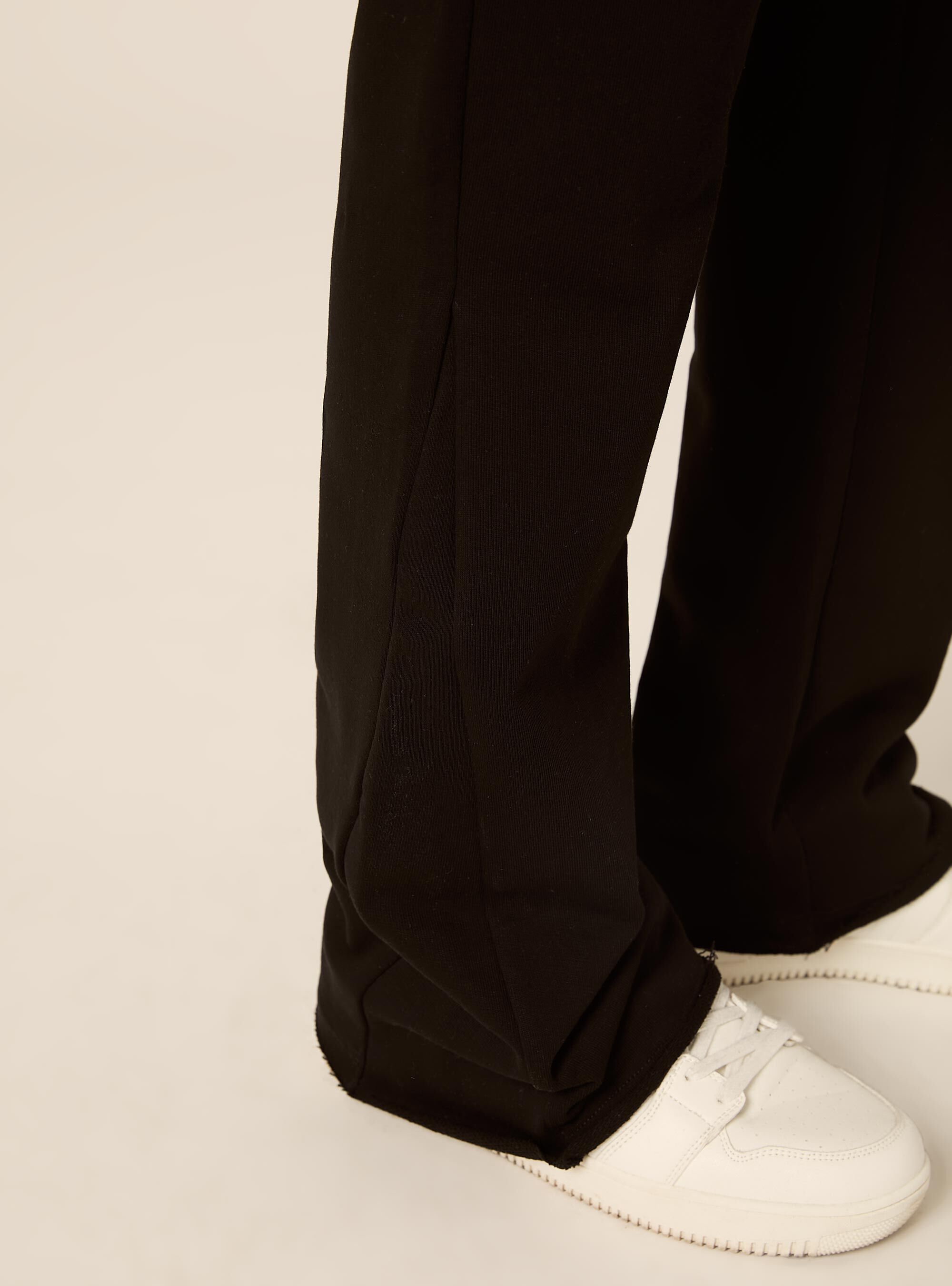 Pantalone in felpa flare fit, BK1 BLACK