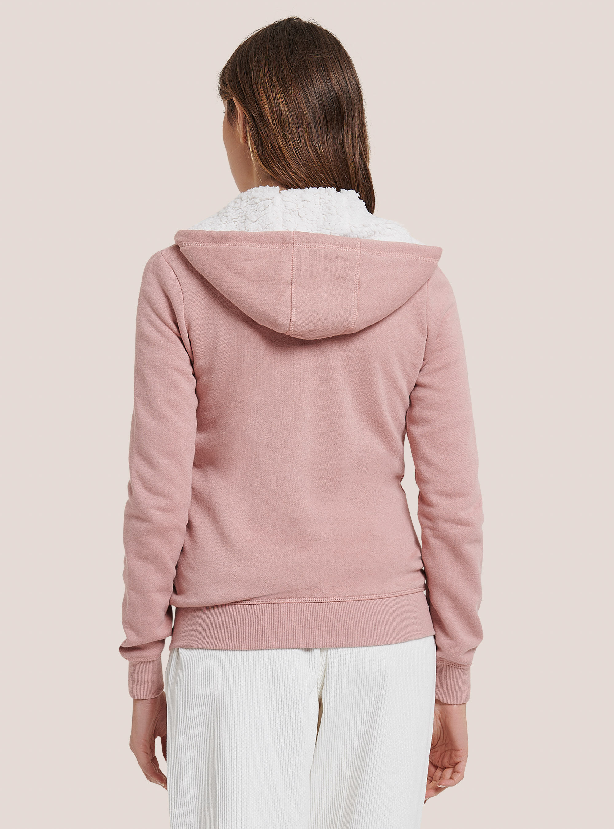 Sweatshirt with fur hood best sale