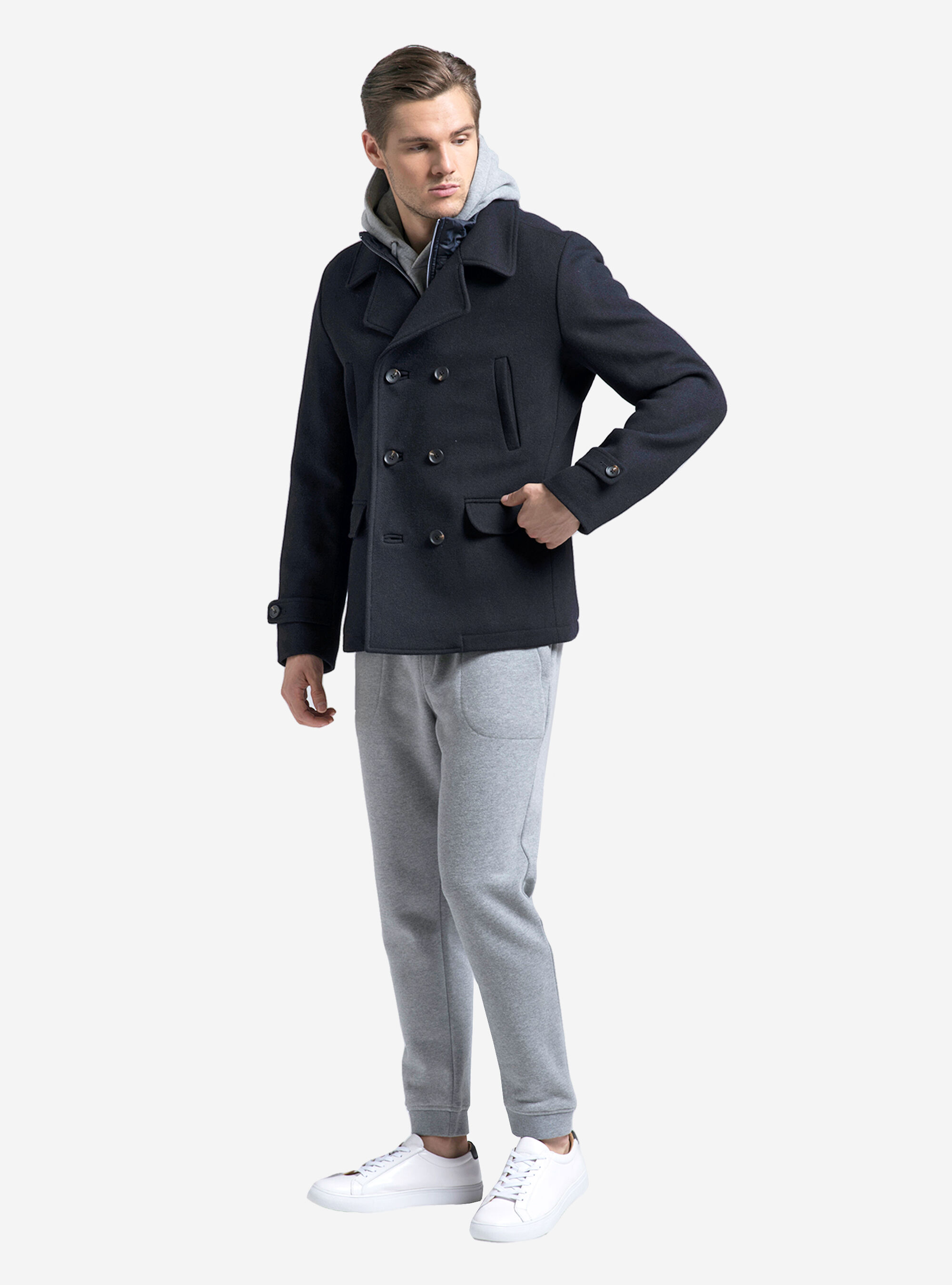 Cappotto doppiopetto, BLU MARINO