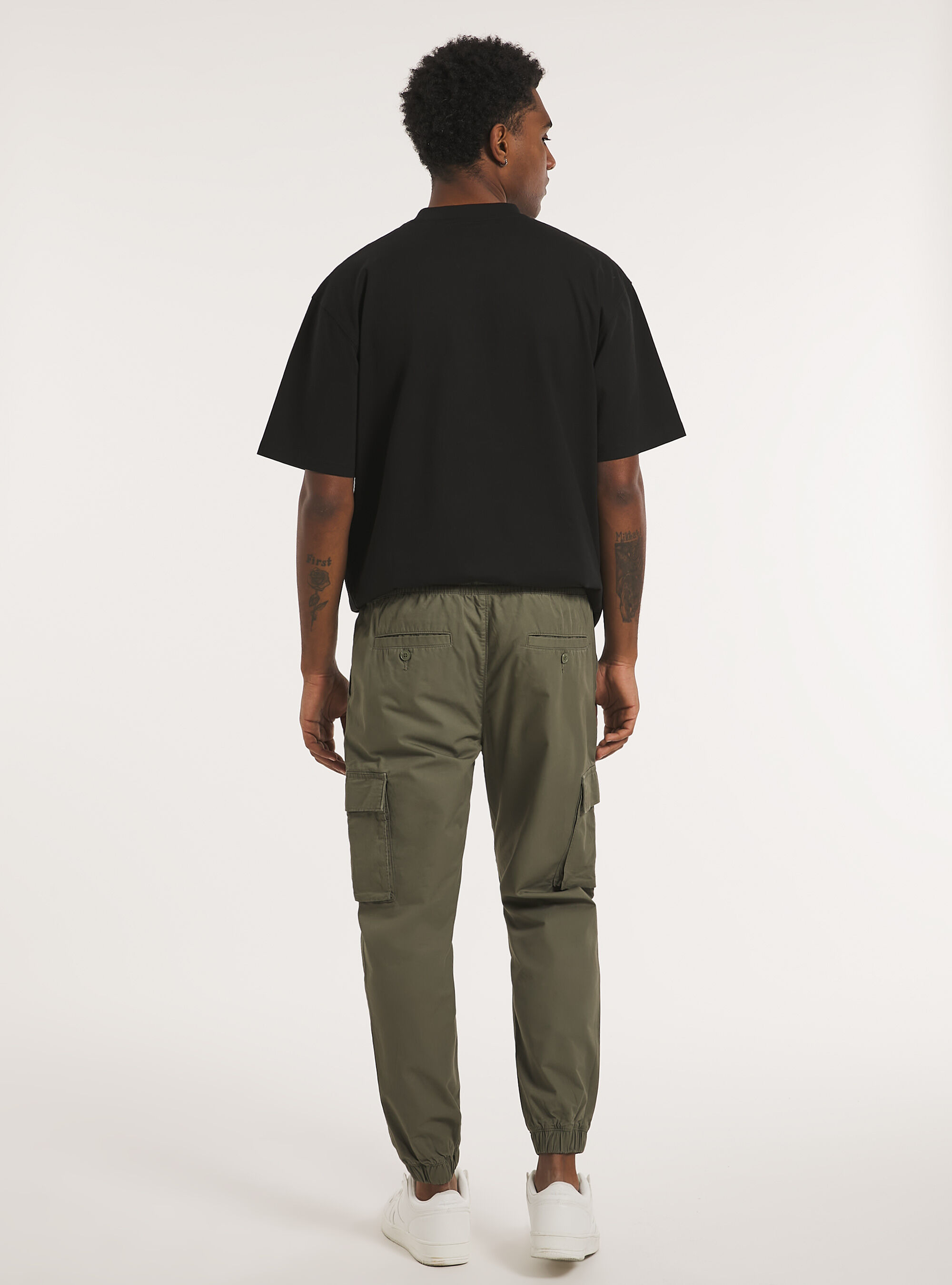 Pantalon jogger en coton, KY2 KAKY MEDIUM