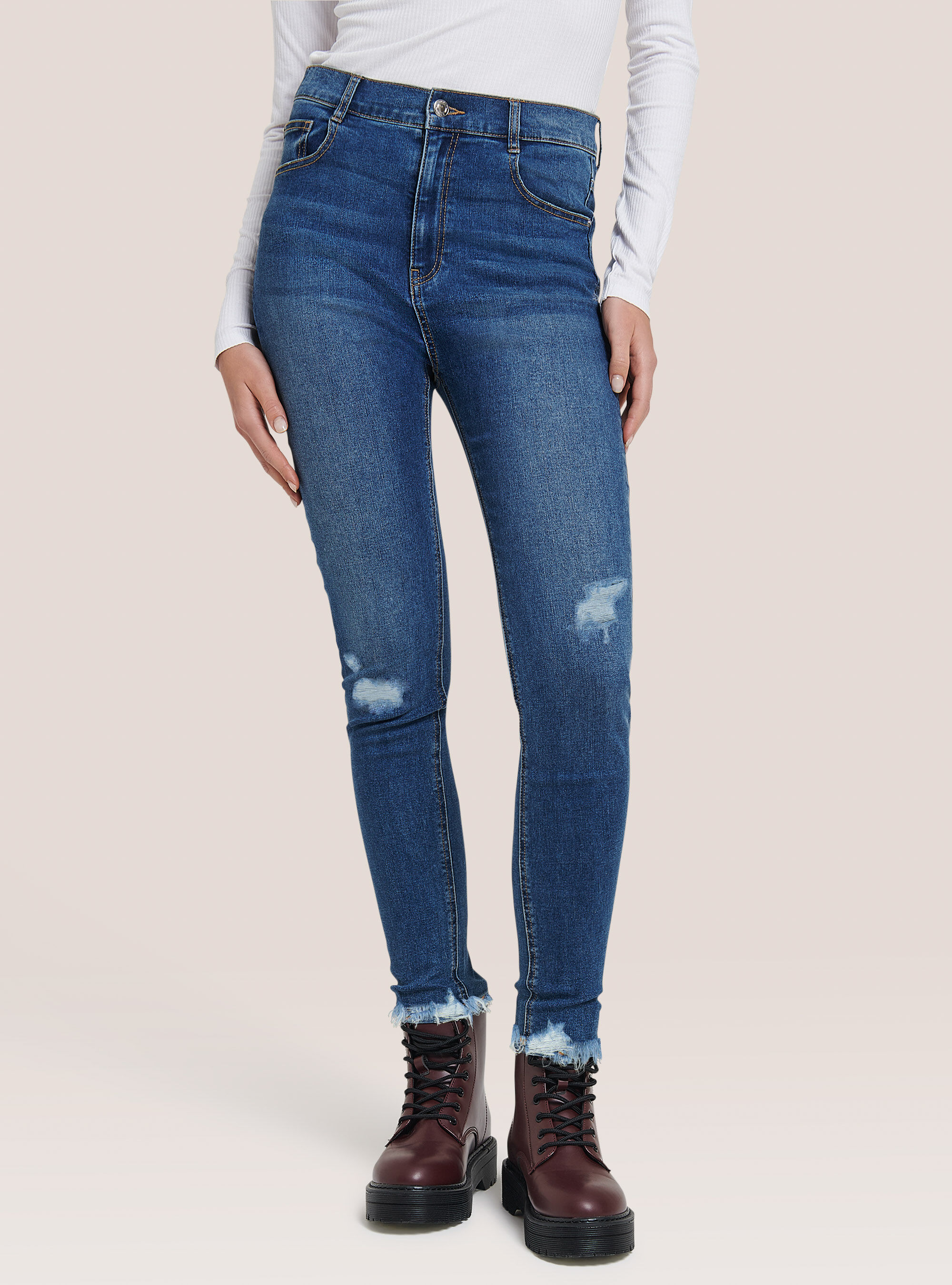 Jeans skinny a vita bassa in denim stretch | Alcott | Jeans Uomo