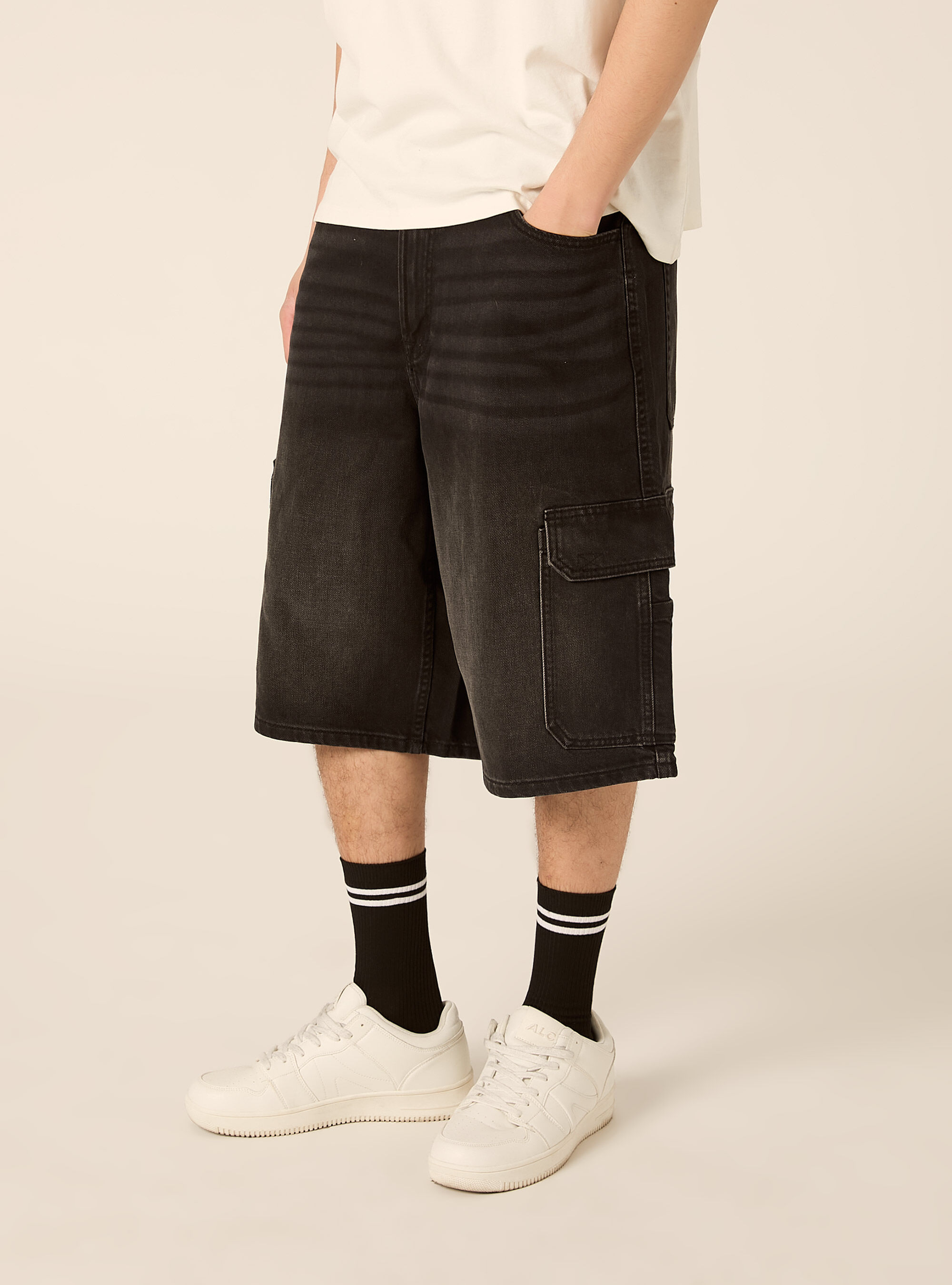 Bermuda baggy cargo indenim
