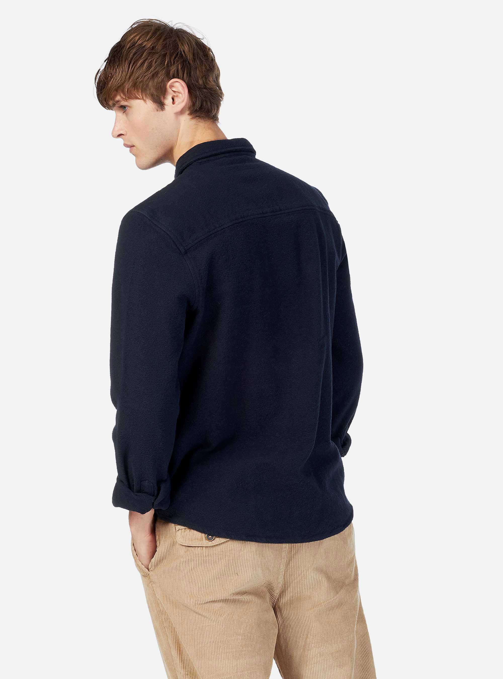 Worker shirt with long sleeves, BLUE NAVY