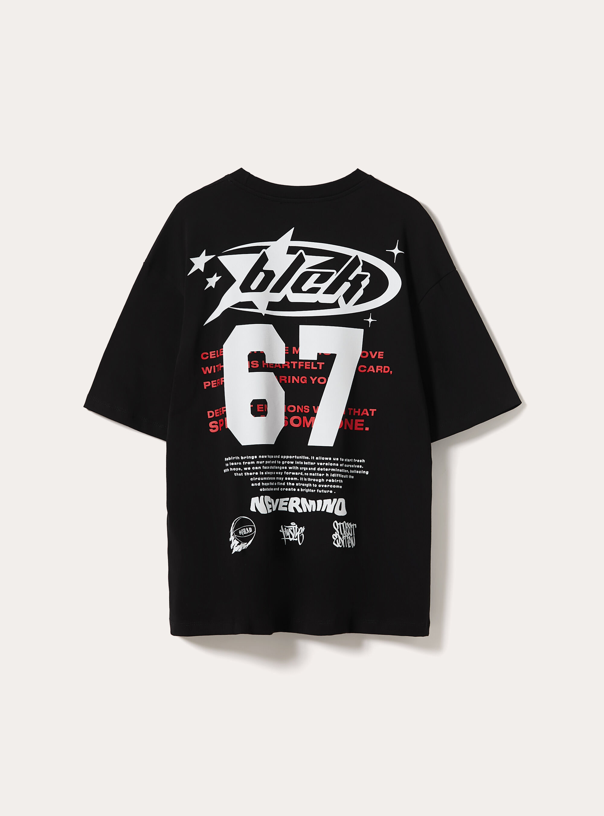 Six Seven Print T-Shirt, BK1 BLACK