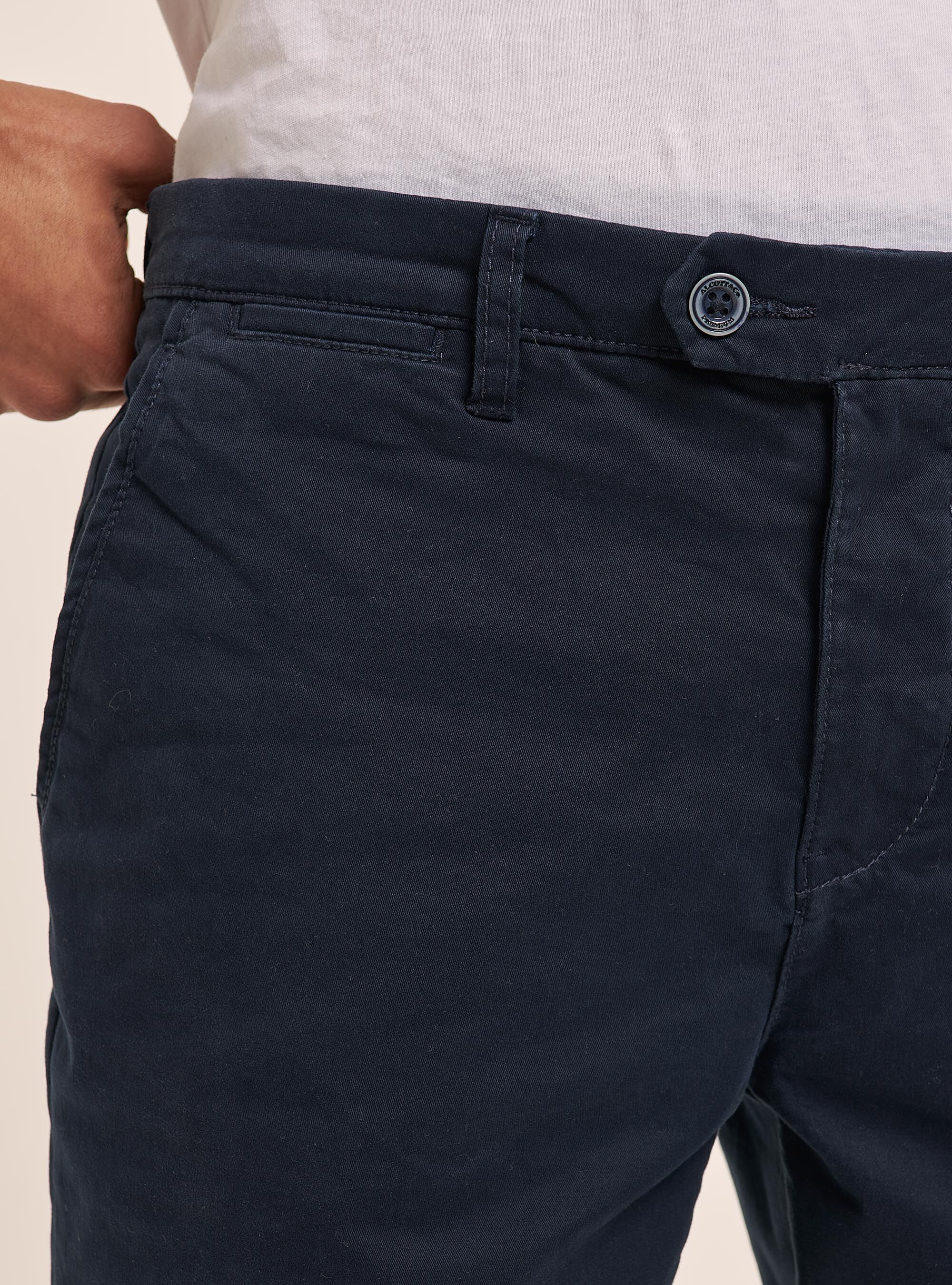 Cotton basic bermuda, BLUE NAVY