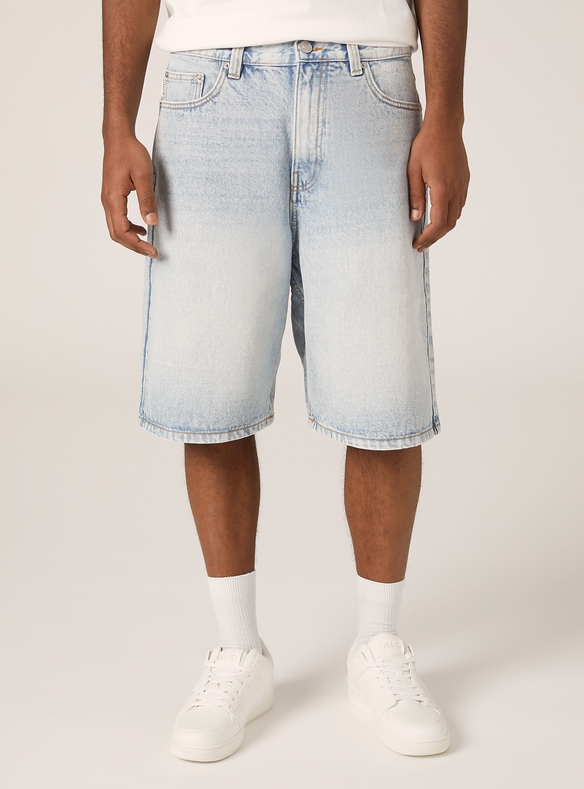 Bermuda loose fit en denim, D008 SUPER LIGHT BLUE