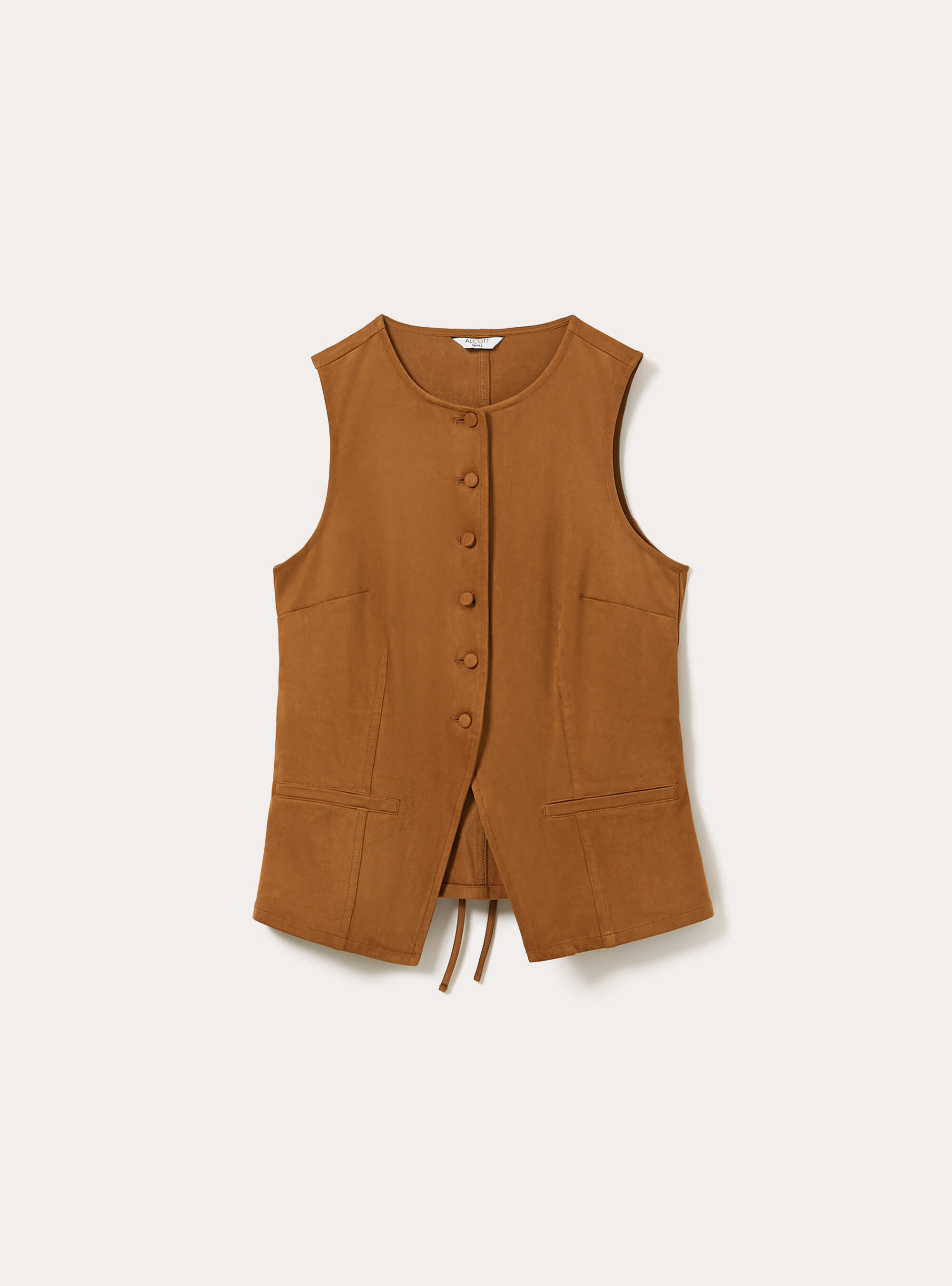 Suede-effect vest | Alcott | Women's Blazers